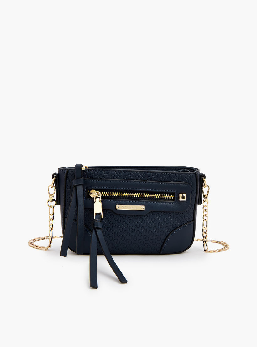 شنطة كروس بودي منقوشة بحزام سلسلة من سيليست-women-bagsandwallets-handbags-image-1