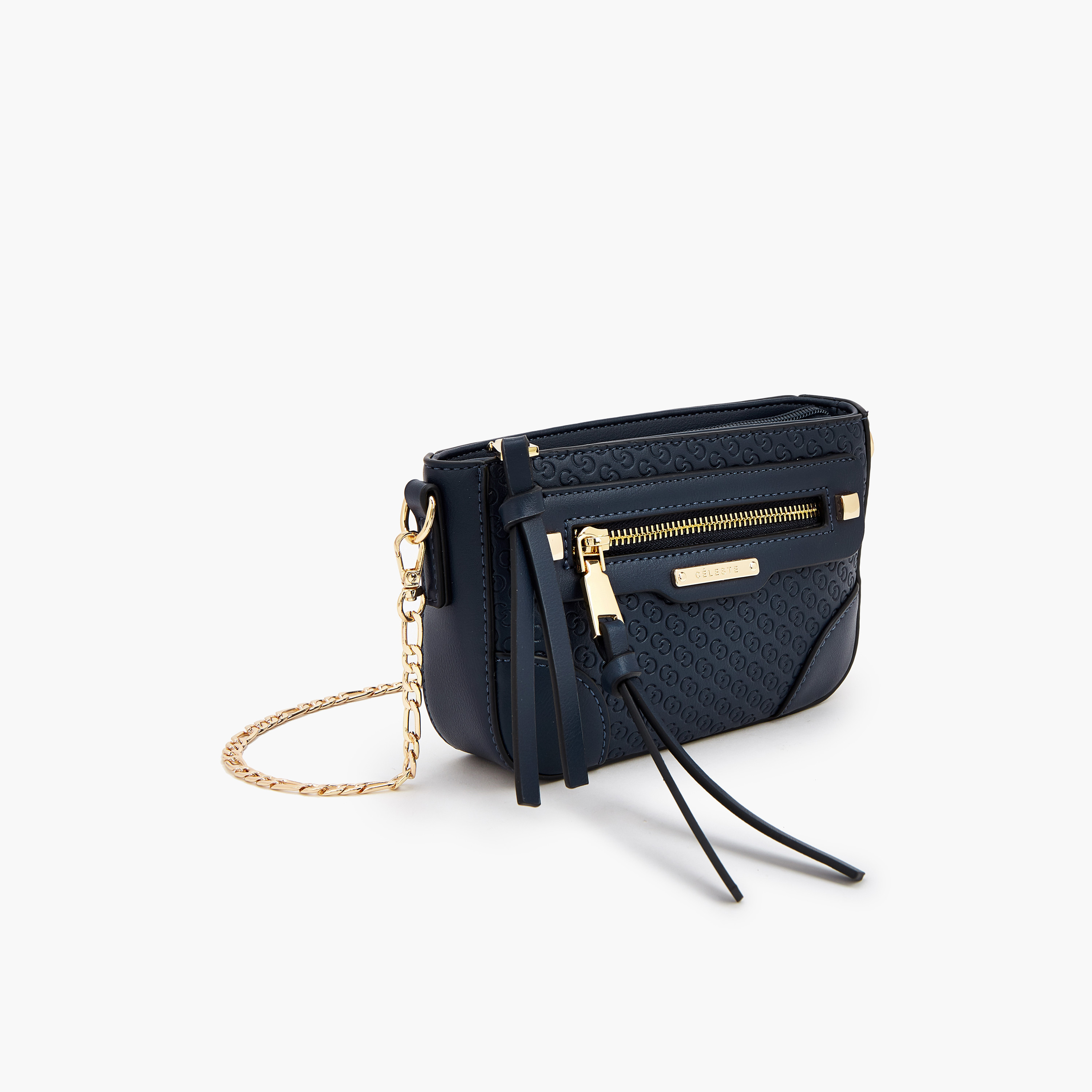 شنطة كروس بودي منقوشة بحزام سلسلة من سيليست-women-bagsandwallets-handbags-image-4