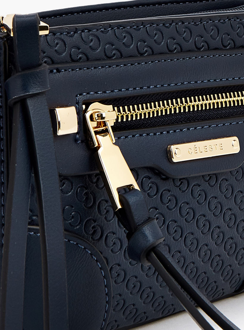 شنطة كروس بودي منقوشة بحزام سلسلة من سيليست-women-bagsandwallets-handbags-image-5