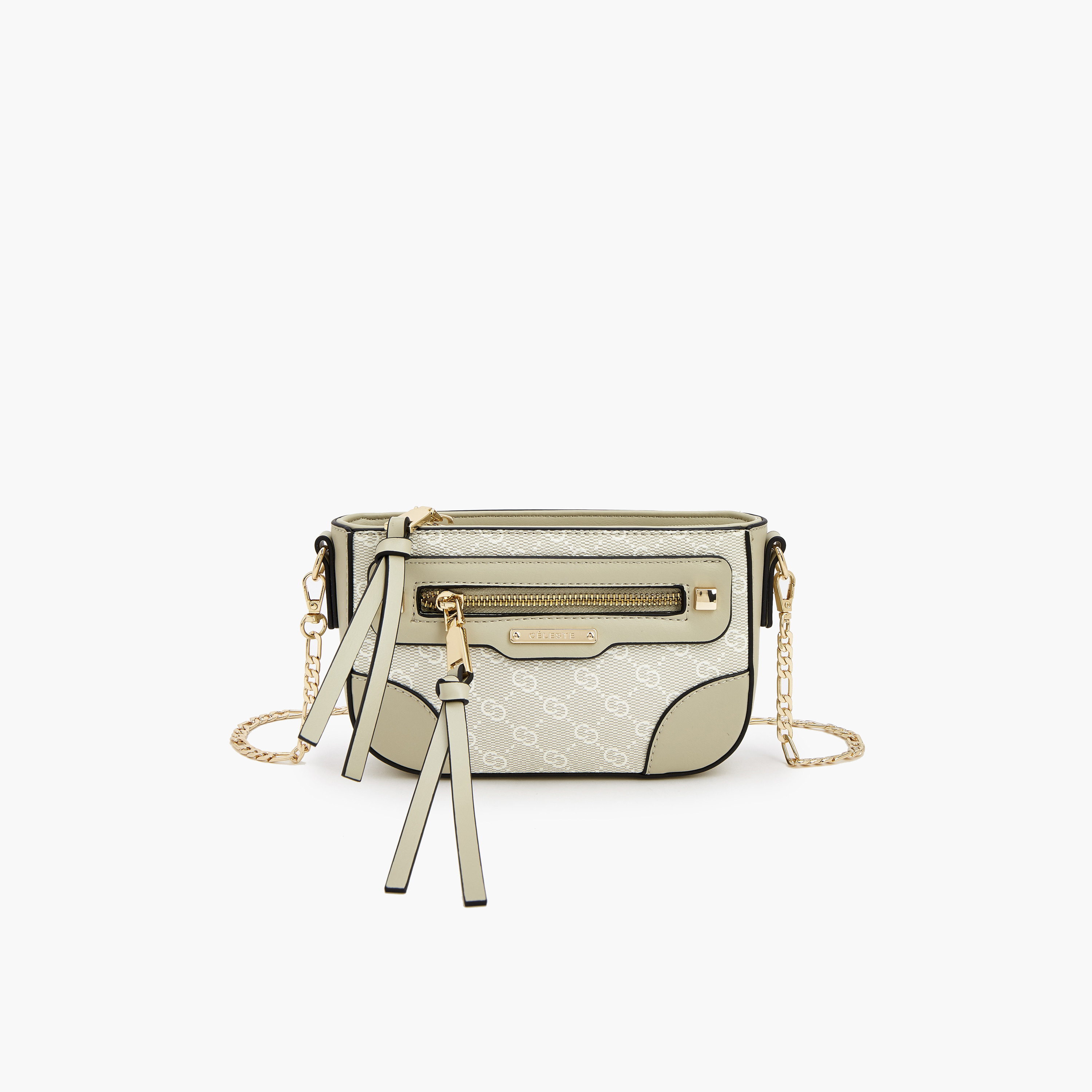 شنطة كروس بودي بطبعات مونوجرام وحزام سلسلة من سيليست-women-bagsandwallets-handbags-image-1
