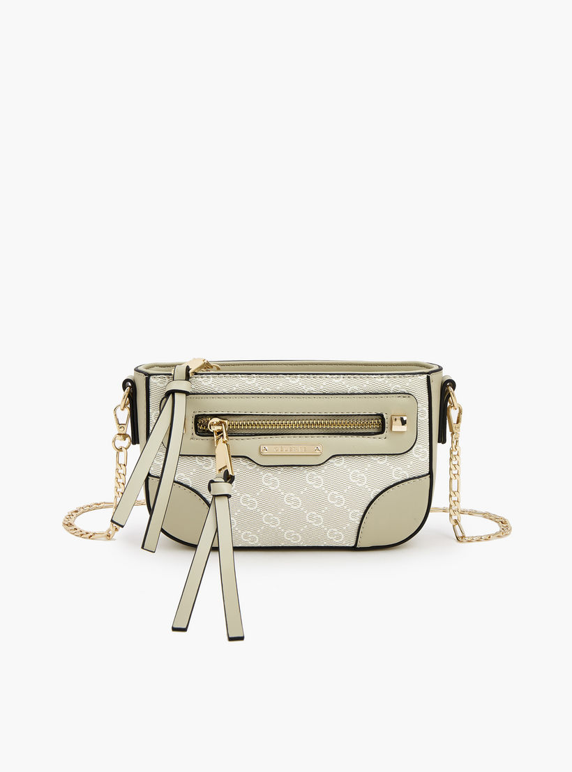 شنطة كروس بودي بطبعات مونوجرام وحزام سلسلة من سيليست-women-bagsandwallets-handbags-image-1