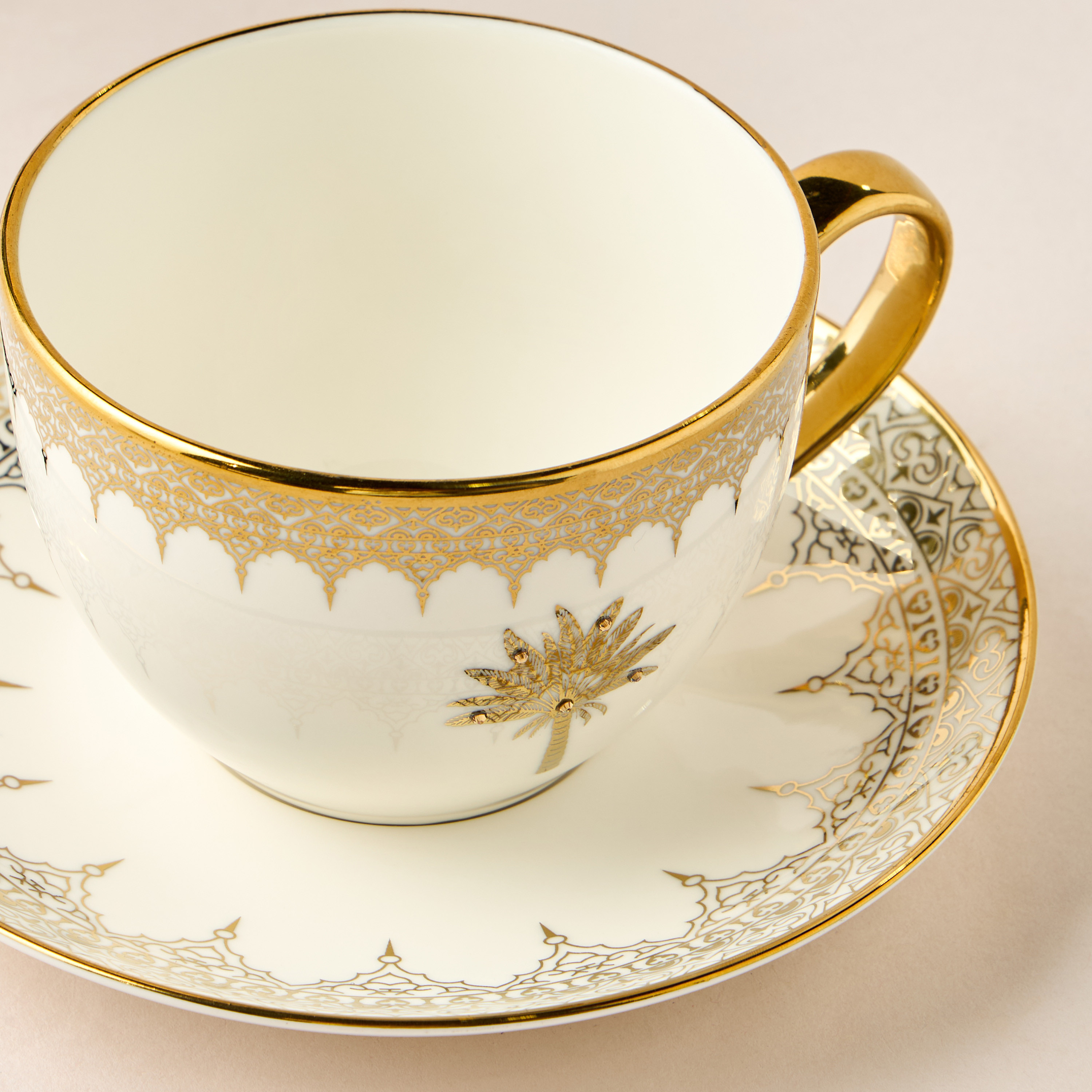 JOYYE collection adorned with Swarovski elements - Palm 8-Piece Cup and Saucer Set-household-dining-teaandcoffee-teaandcoffeesets-image-4
