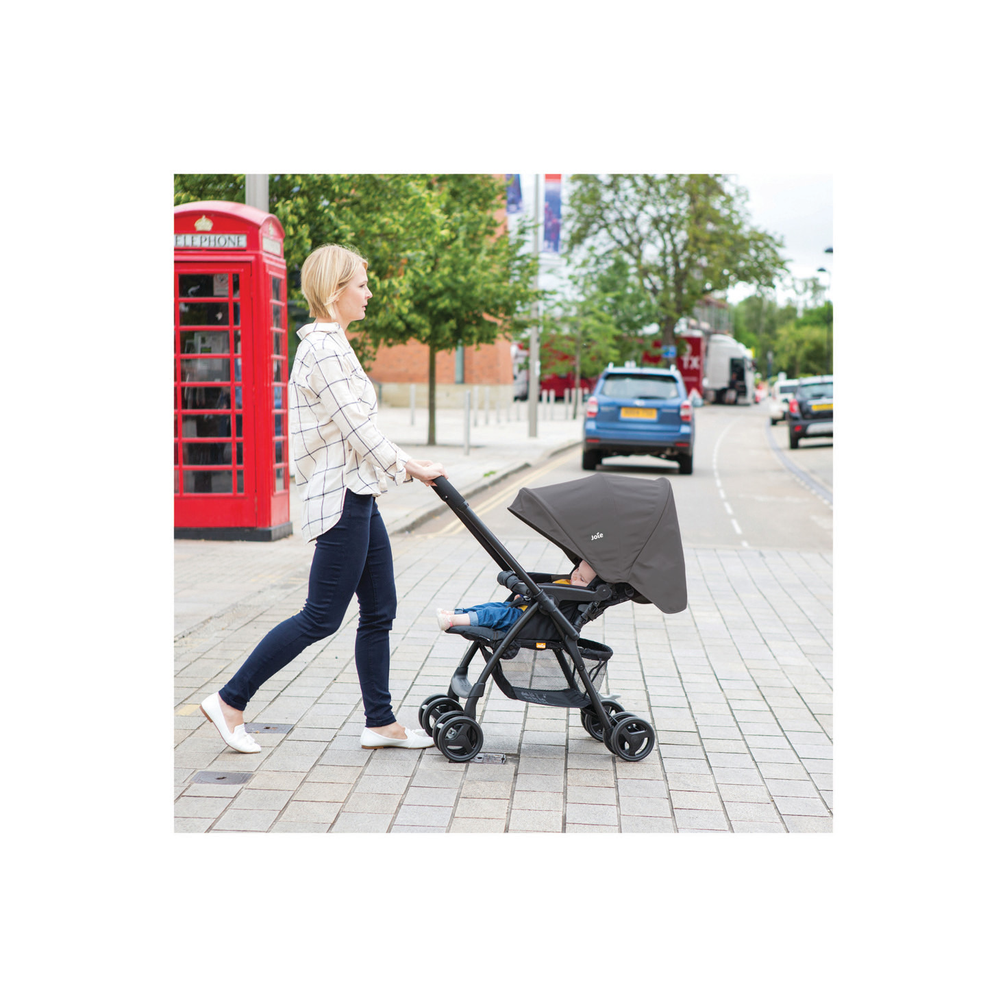 عربة أطفال ميروس بنظام طي بزر ضغط وإطار معدني وقفل للعجلات من جوي-baby-gear-strollersandprams-strollers-image-7