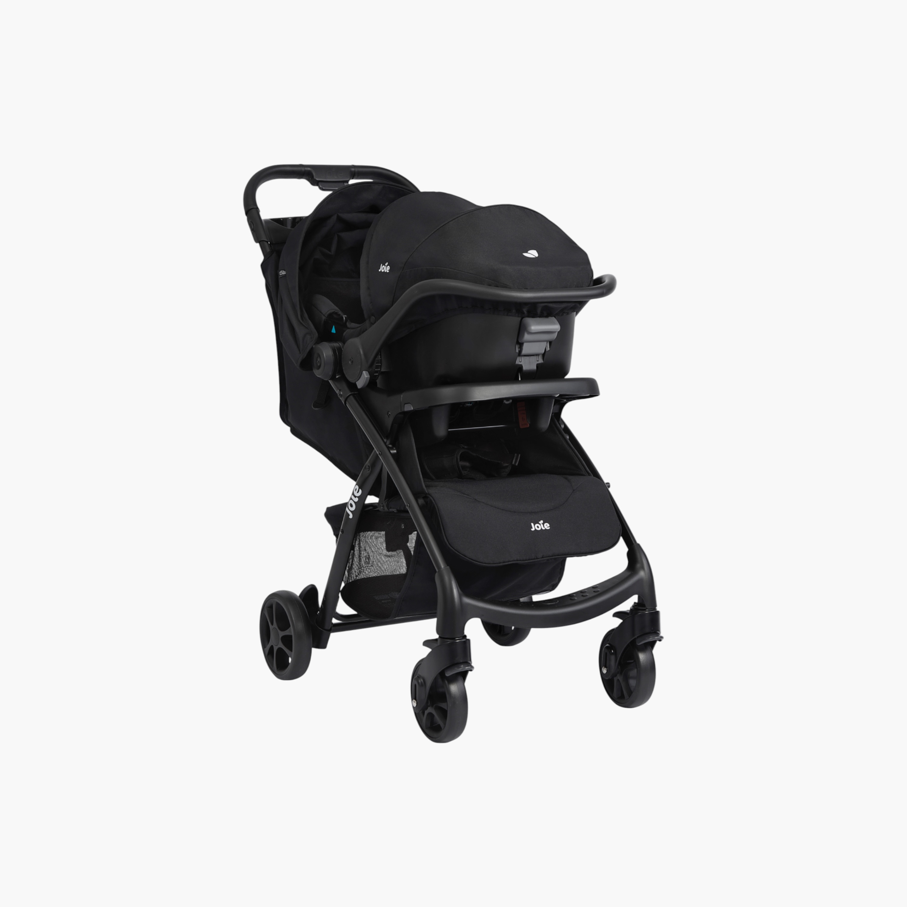 نظام السفر من جوي ميوز إل إكس بلون اسود من قطعتين مع مظلة شمسية (حتى 3 سنوات)-baby-gear-strollersandprams-travelsystems-image-1