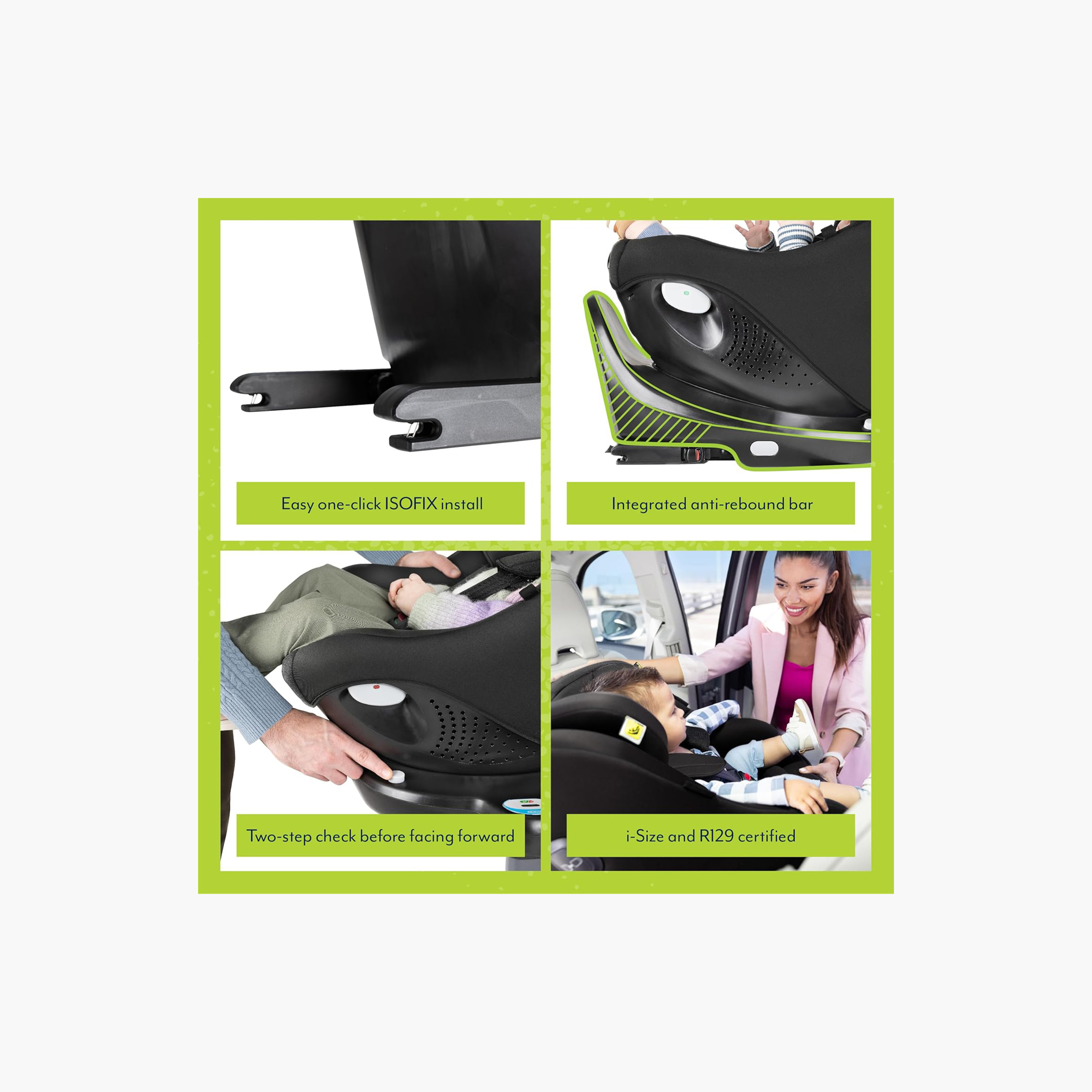 مقعد سيارة قابل للتحويل مع حماية من الصدمات الجانبية وحزام أمان خماسي النقاط ونظام أيزوفيكس من جراكو -baby-gear-carseats-image-3