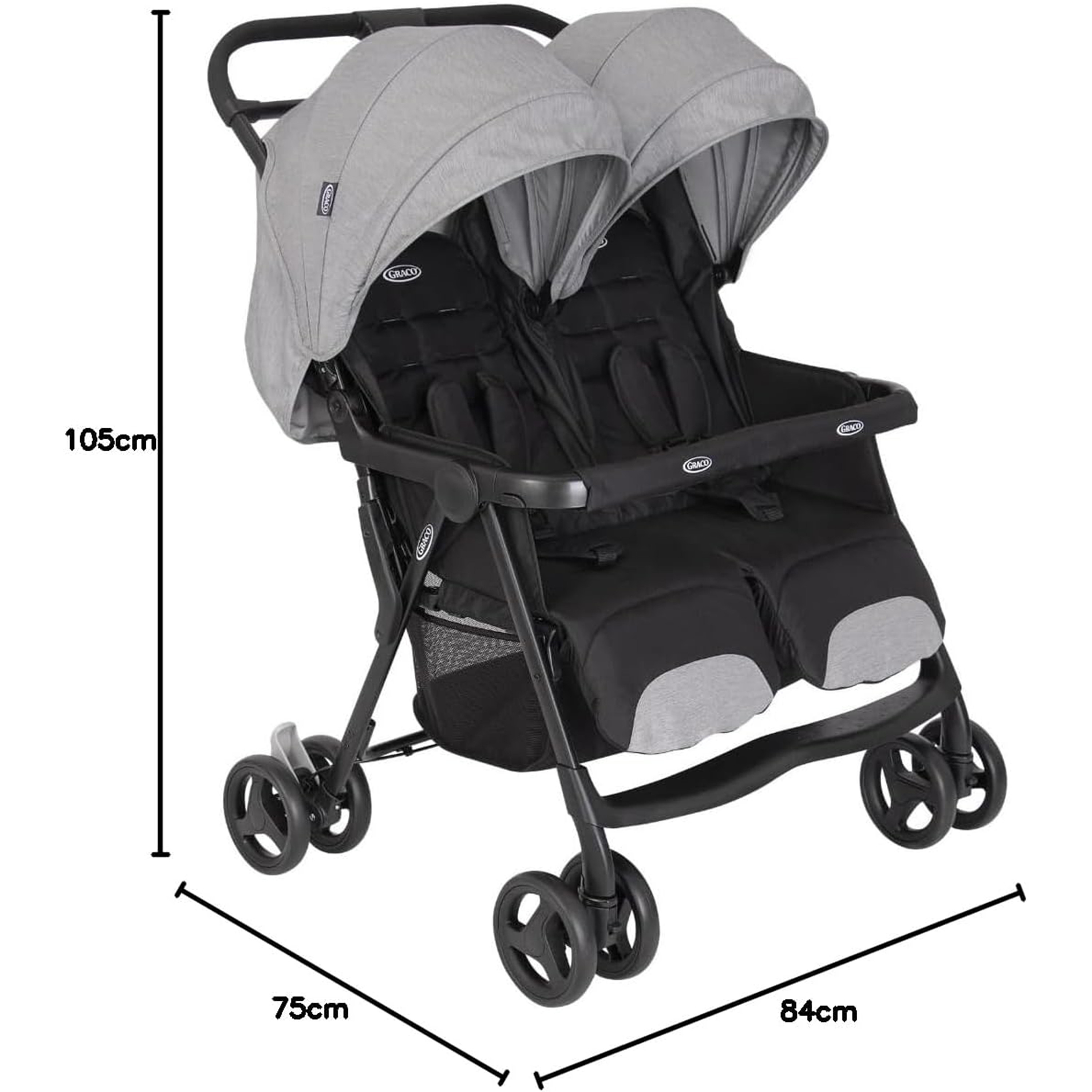 Graco DuoRider Steeple Stroller with One Touch Folding System, Wheel Lock and Storage-baby-gear-strollersandprams-strollers-image-3