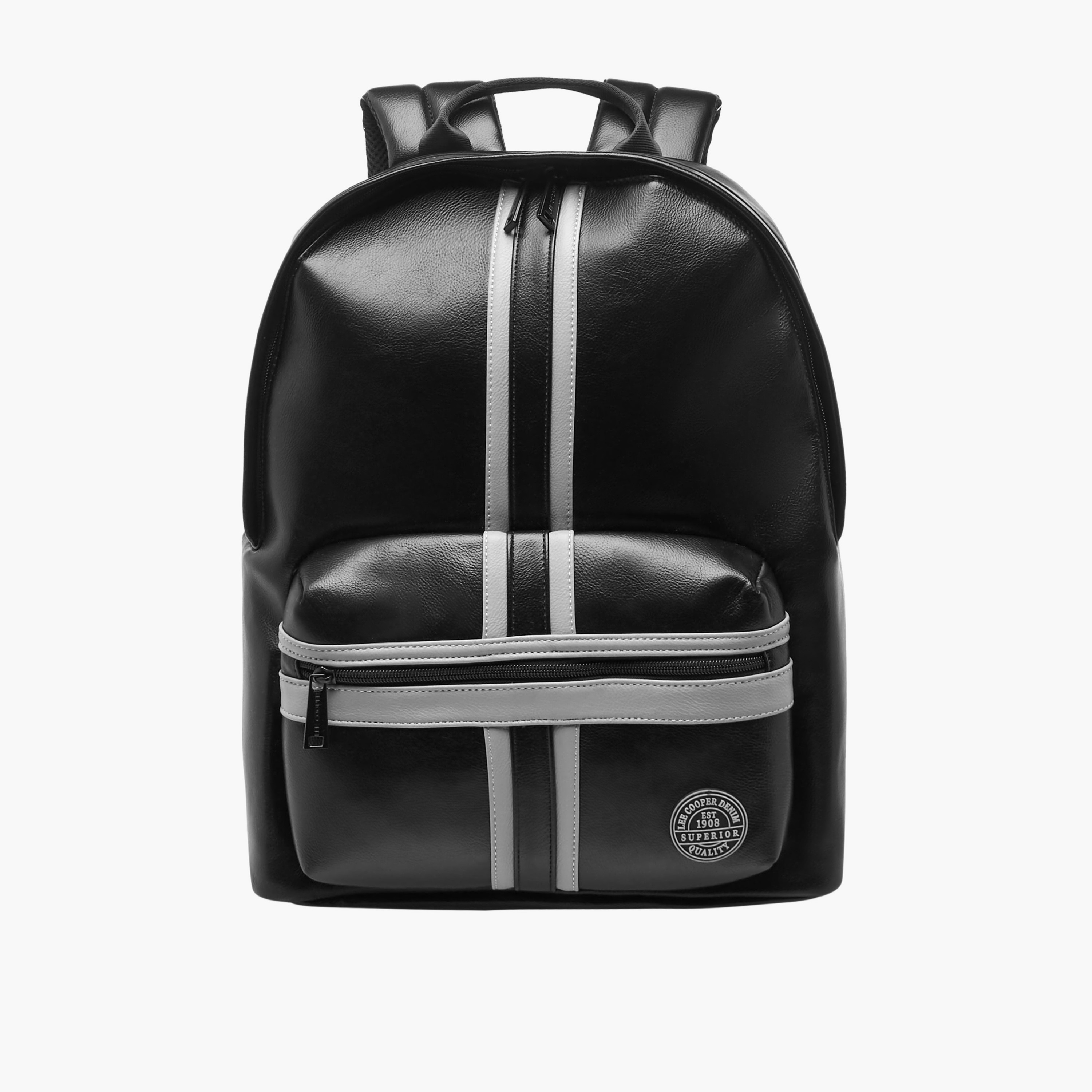 Lee Cooper Panelled Backpack with Adjustable Shoulder Straps-men-bags-image-1