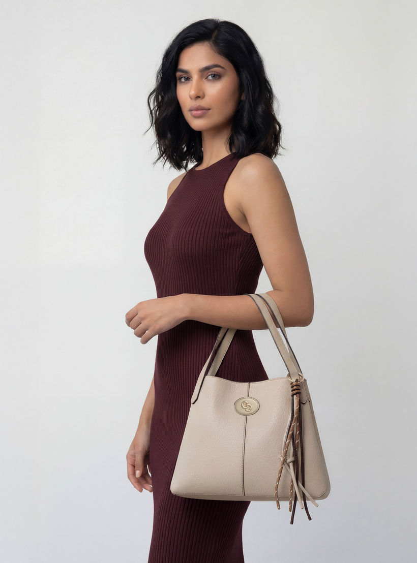 Celeste Textured Shoulder Bag with Detachable Strap-women-bagsandwallets-handbags-image-2