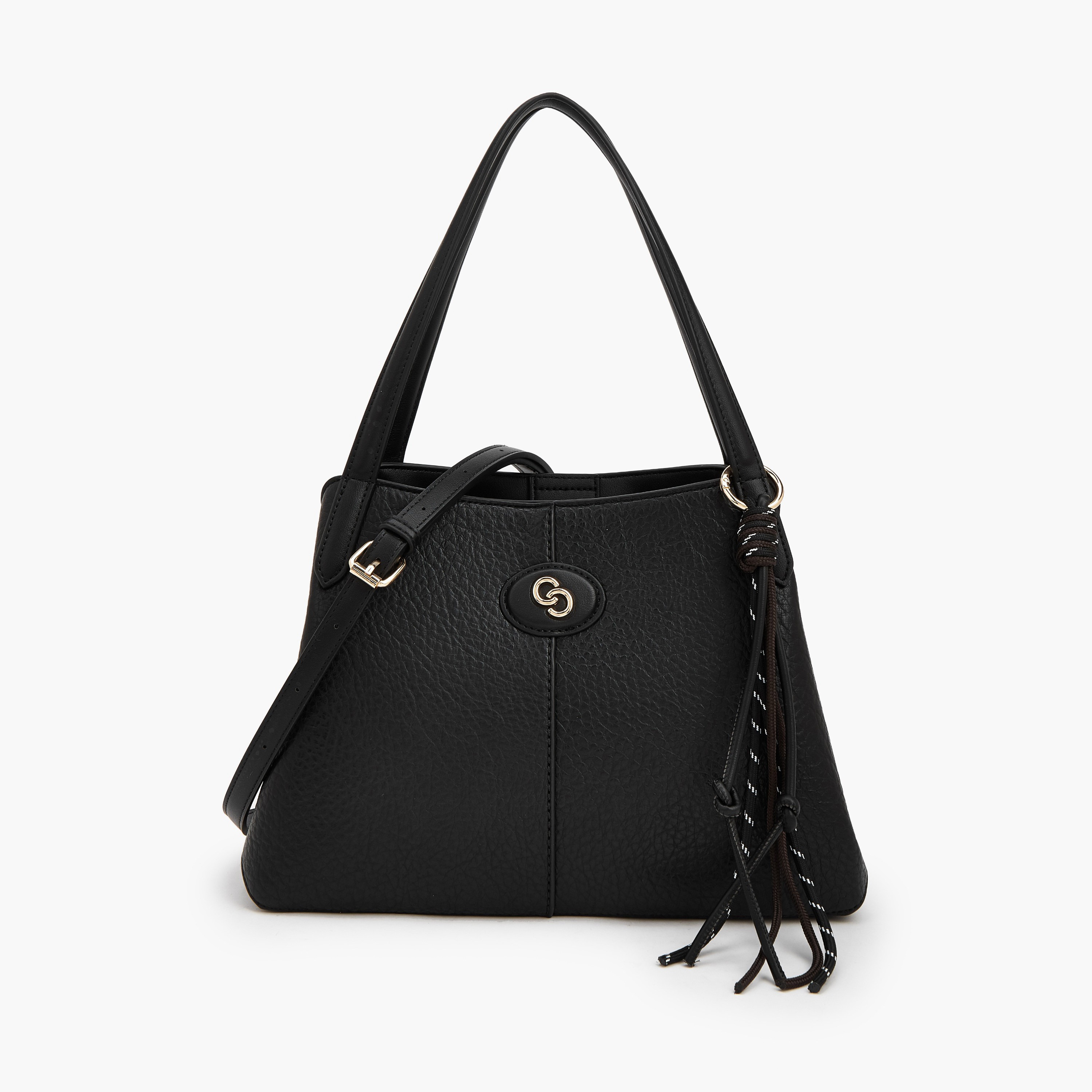 شنطة كتف بارزة الملمس بحزام قابل للفصل من سيليست-women-bagsandwallets-handbags-image-1