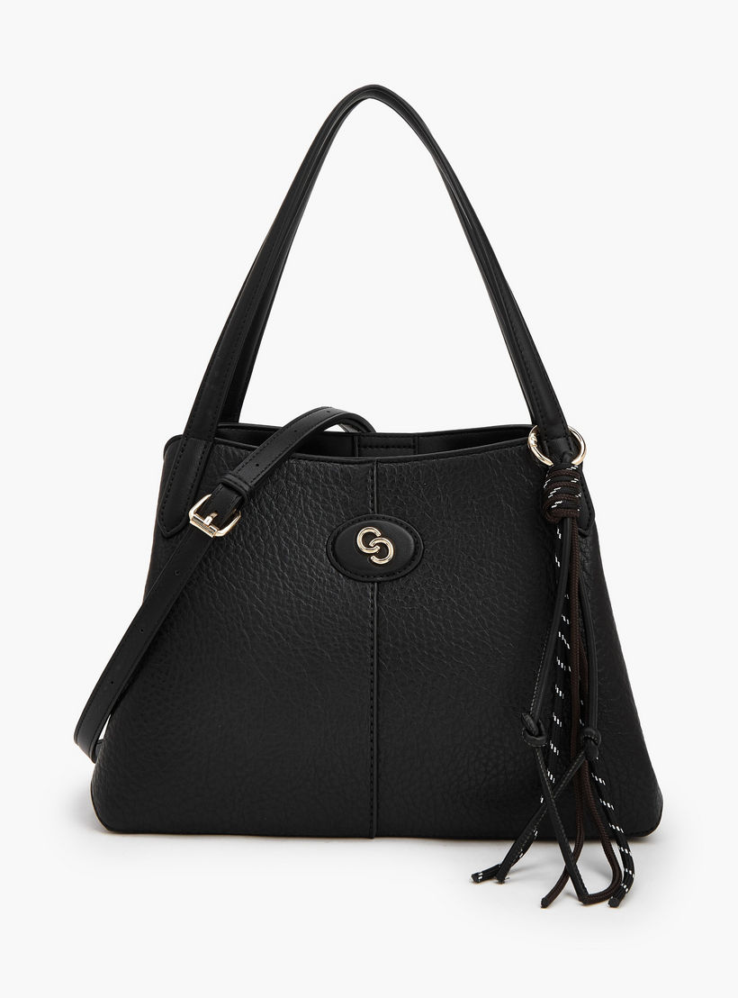 شنطة كتف بارزة الملمس بحزام قابل للفصل من سيليست-women-bagsandwallets-handbags-image-1
