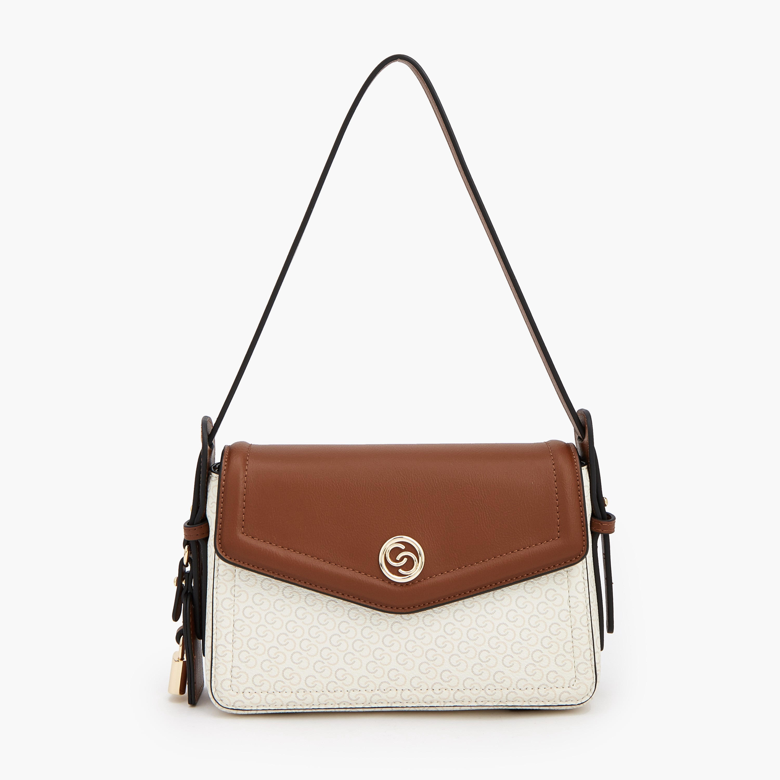 شنطة كروس بودي بطبعات مونوجرام بحزام قابل للتعديل من سيليست-women-bagsandwallets-handbags-image-1