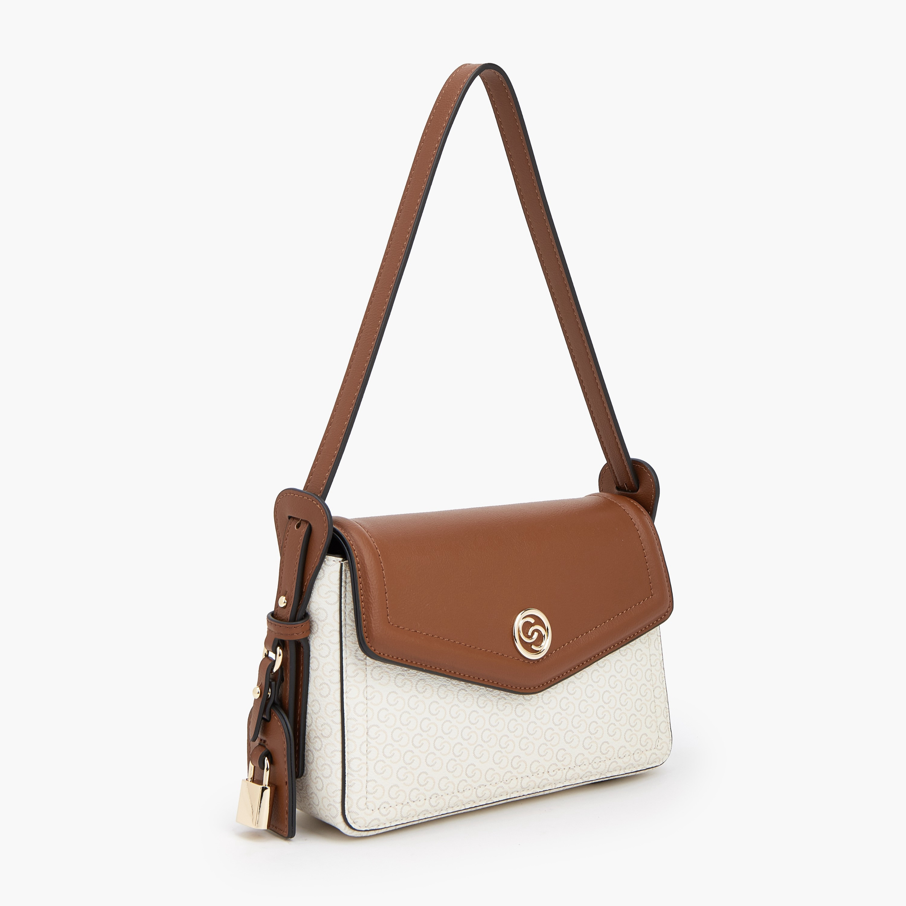 شنطة كروس بودي بطبعات مونوجرام بحزام قابل للتعديل من سيليست-women-bagsandwallets-handbags-image-5