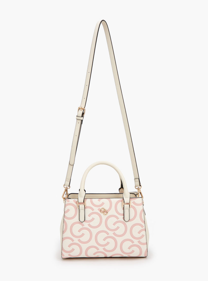 شنطة توتي بنقوش مونوجرام بارزة بحزام قابل للتعديل من سيليست-women-bagsandwallets-handbags-image-2