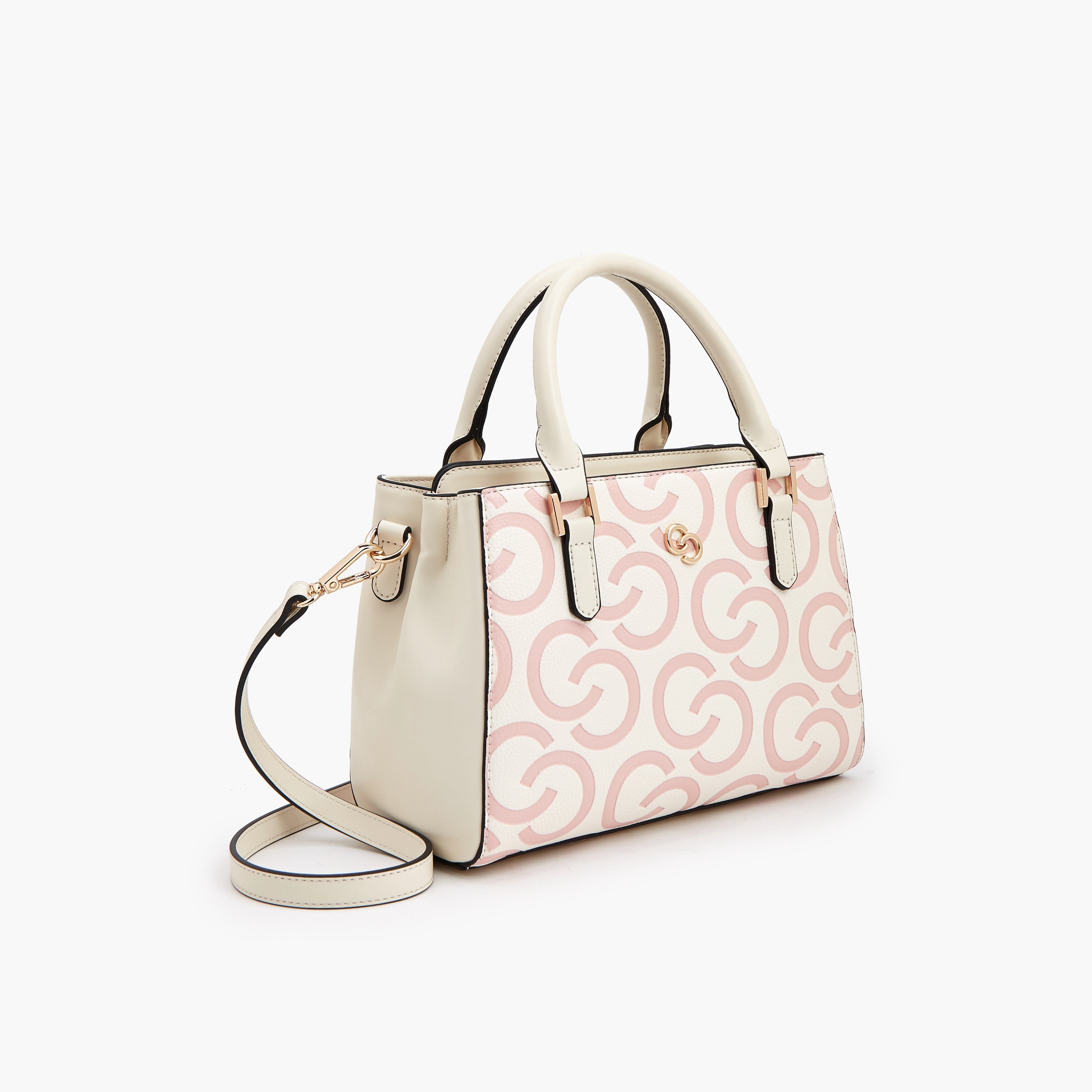 شنطة توتي بنقوش مونوجرام بارزة بحزام قابل للتعديل من سيليست-women-bagsandwallets-handbags-image-3
