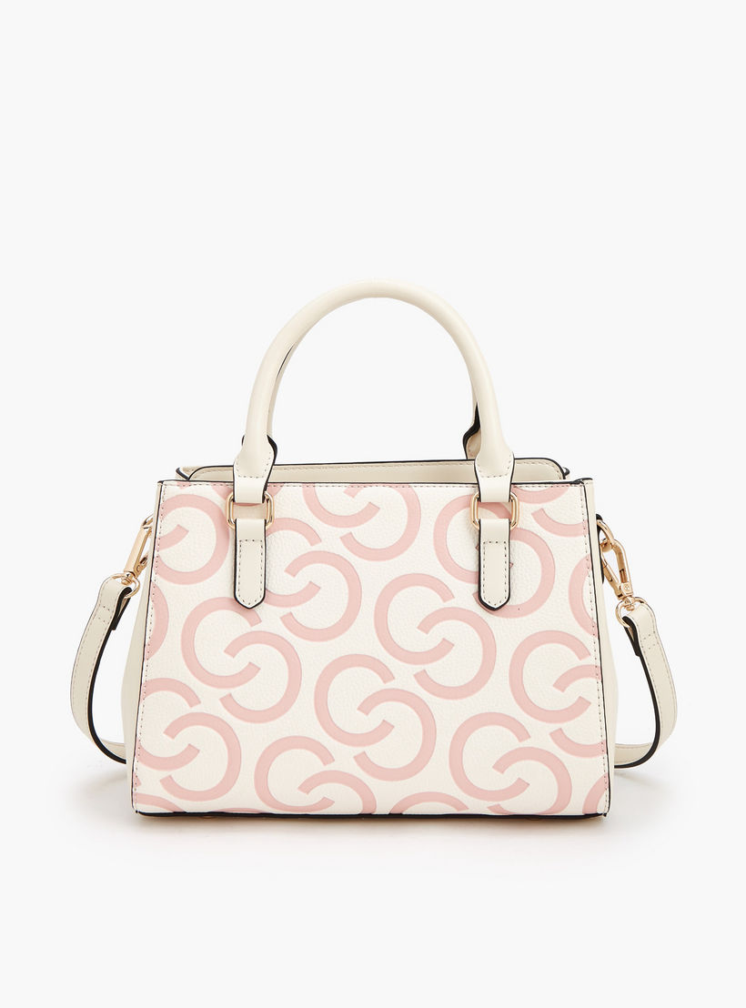 شنطة توتي بنقوش مونوجرام بارزة بحزام قابل للتعديل من سيليست-women-bagsandwallets-handbags-image-5