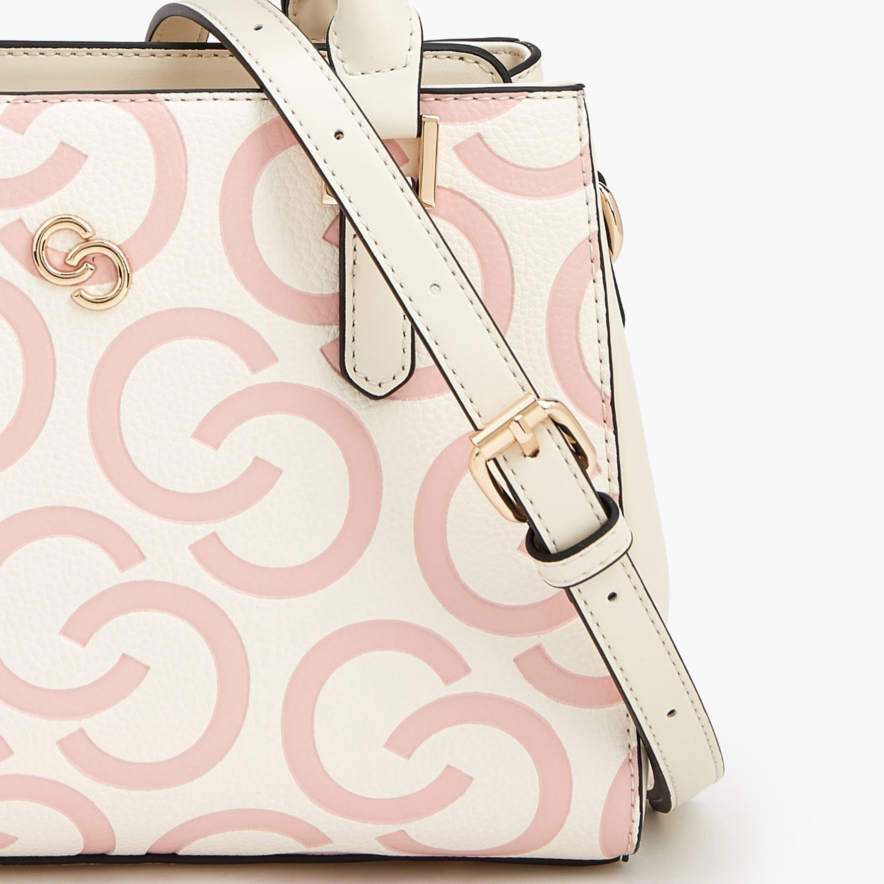 شنطة توتي بنقوش مونوجرام بارزة بحزام قابل للتعديل من سيليست-women-bagsandwallets-handbags-image-8