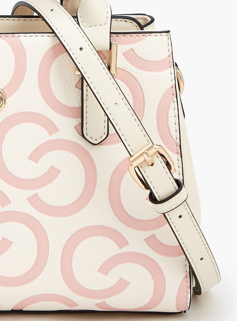 شنطة توتي بنقوش مونوجرام بارزة بحزام قابل للتعديل من سيليست-women-bagsandwallets-handbags-image-8