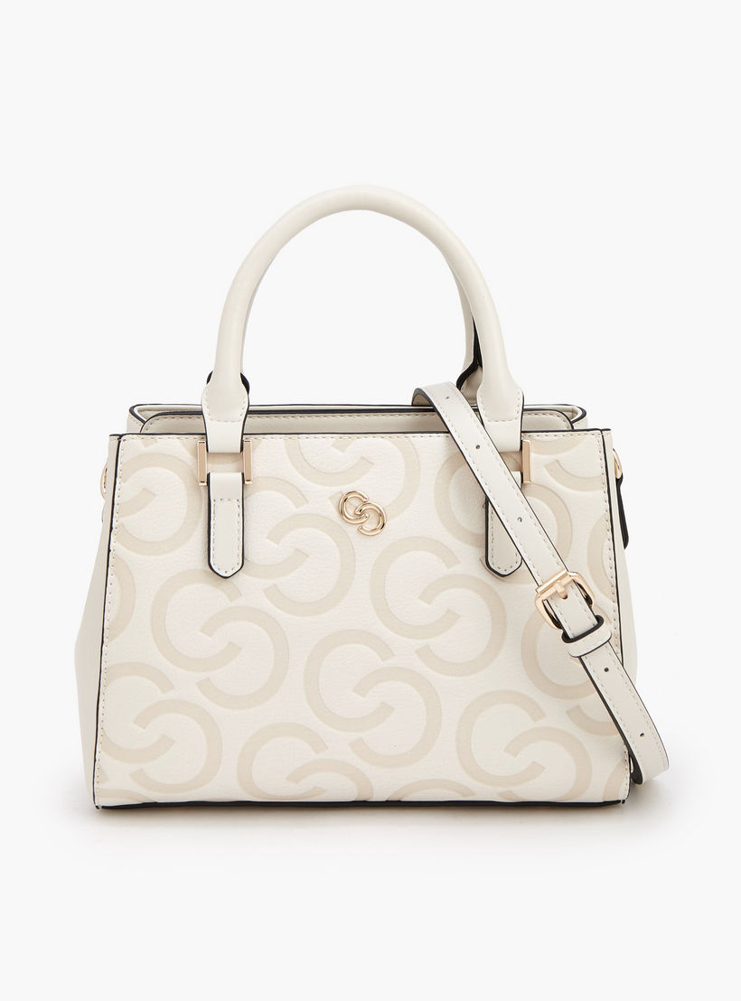 Celeste Monogram Debossed Tote Bag with Adjustable Strap-women-bagsandwallets-handbags-image-1