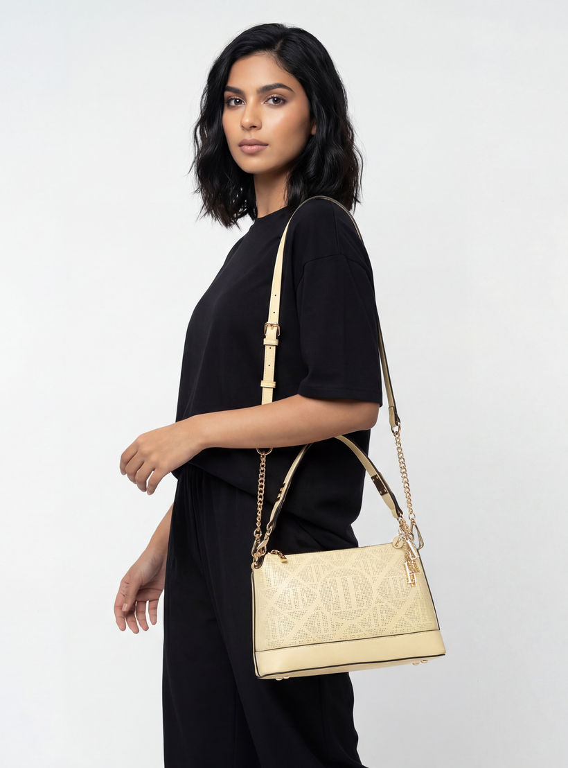 شنطة كتف بارزة الملمس مفرّغة بالليزر وحزام قابل للفصل من إيل-women-bagsandwallets-handbags-image-2