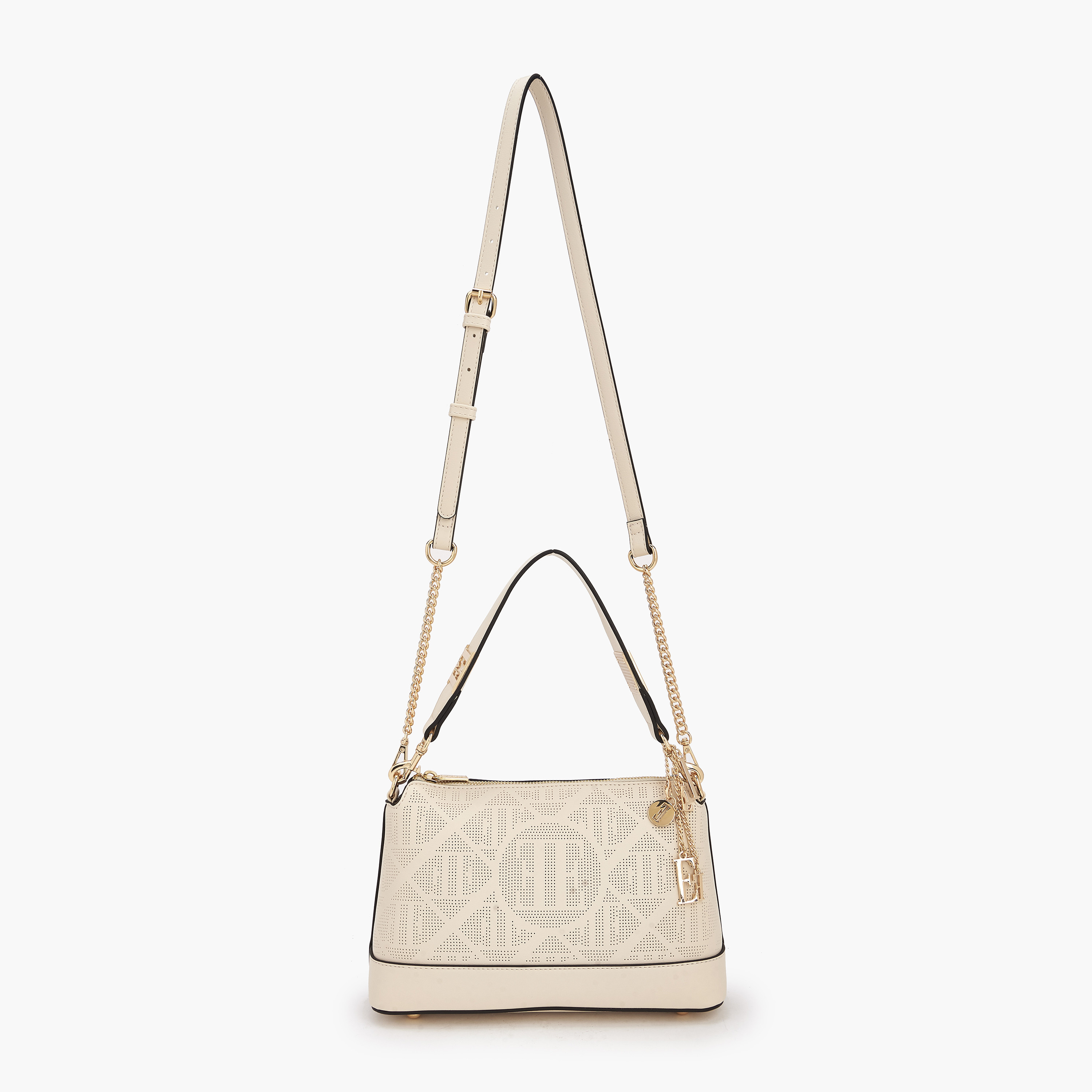 Elle Laser Cut Textured Shoulder Bag with Detachable Strap-women-bagsandwallets-handbags-image-3
