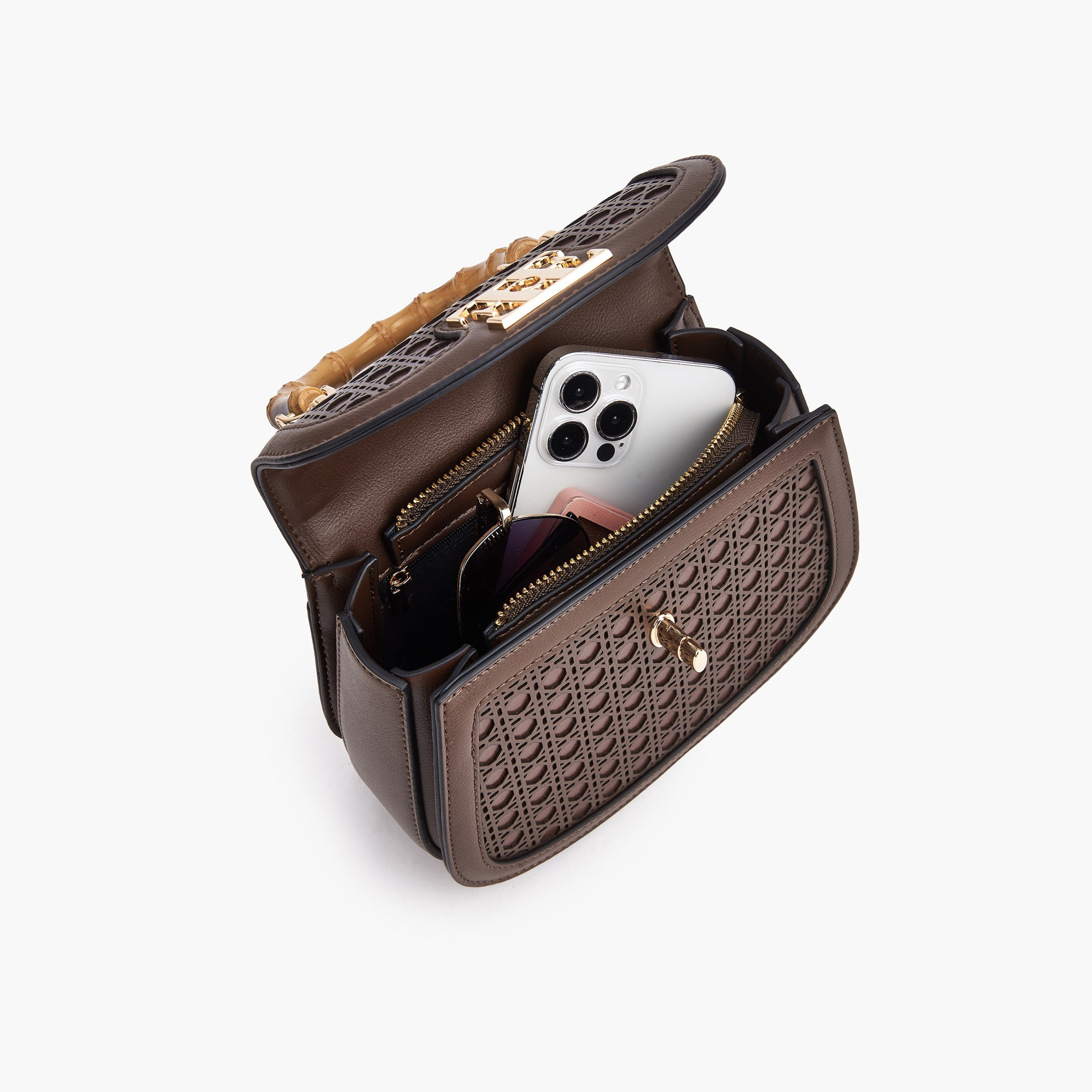 Elle Textured Crossbody Bag with Detachable Strap-women-bagsandwallets-handbags-image-7