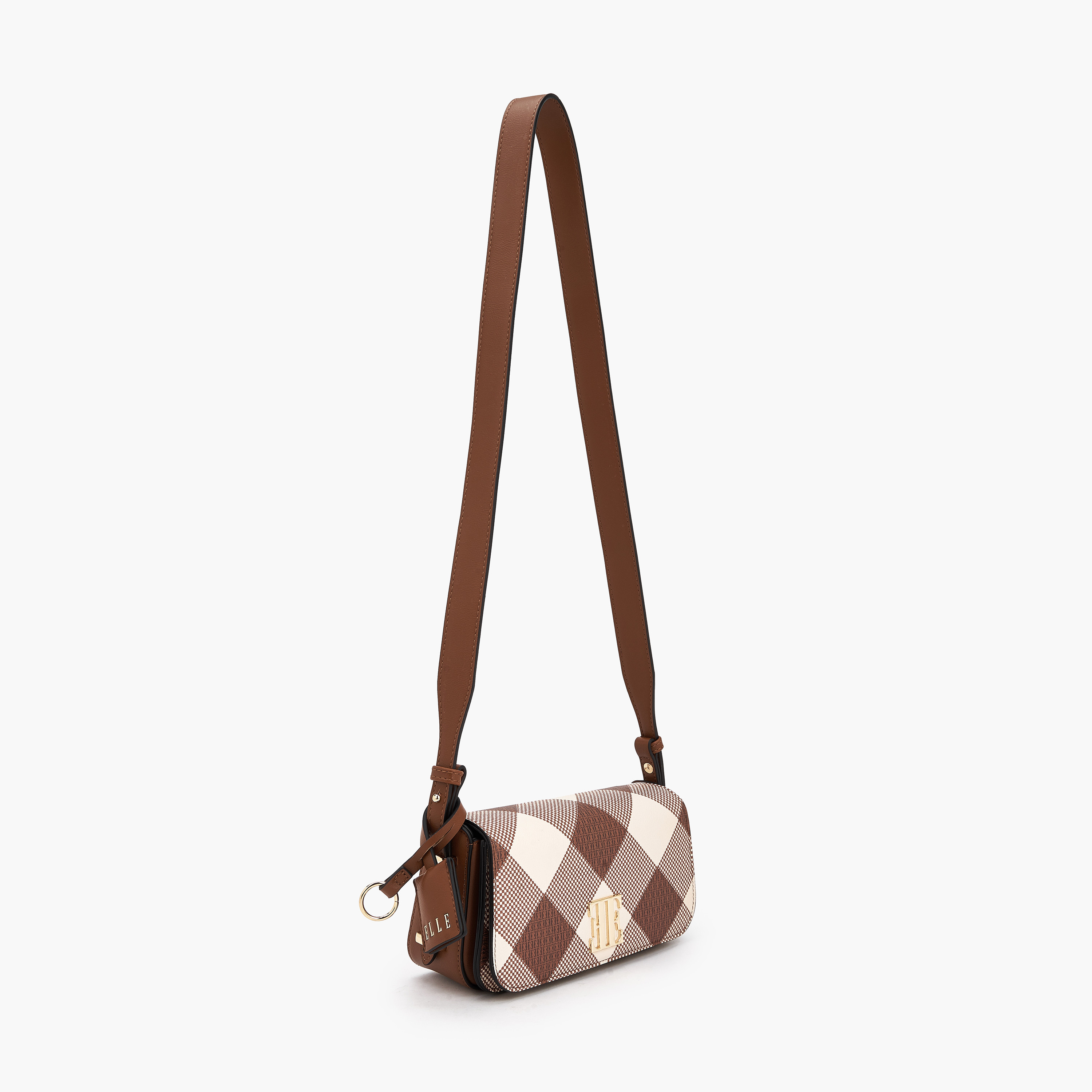 شنطة كتف كاروهات بطية إغلاق من إيل-women-bagsandwallets-handbags-image-3