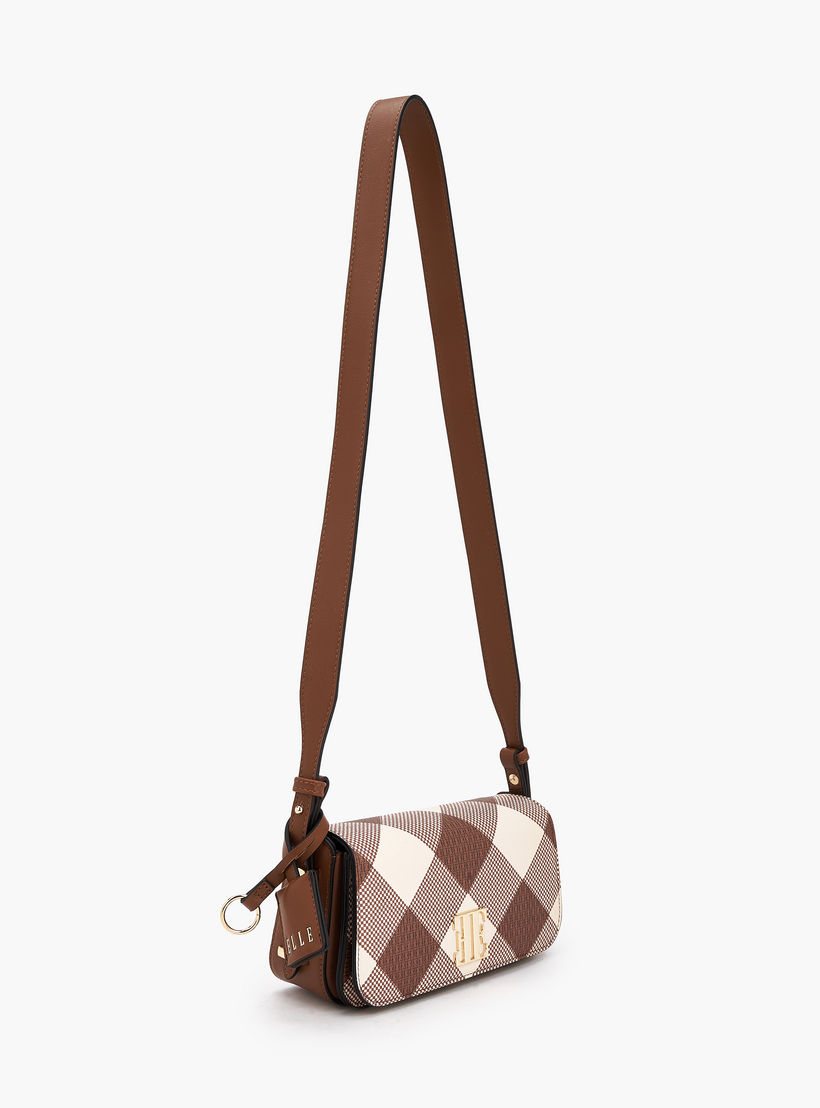 شنطة كتف كاروهات بطية إغلاق من إيل-women-bagsandwallets-handbags-image-3