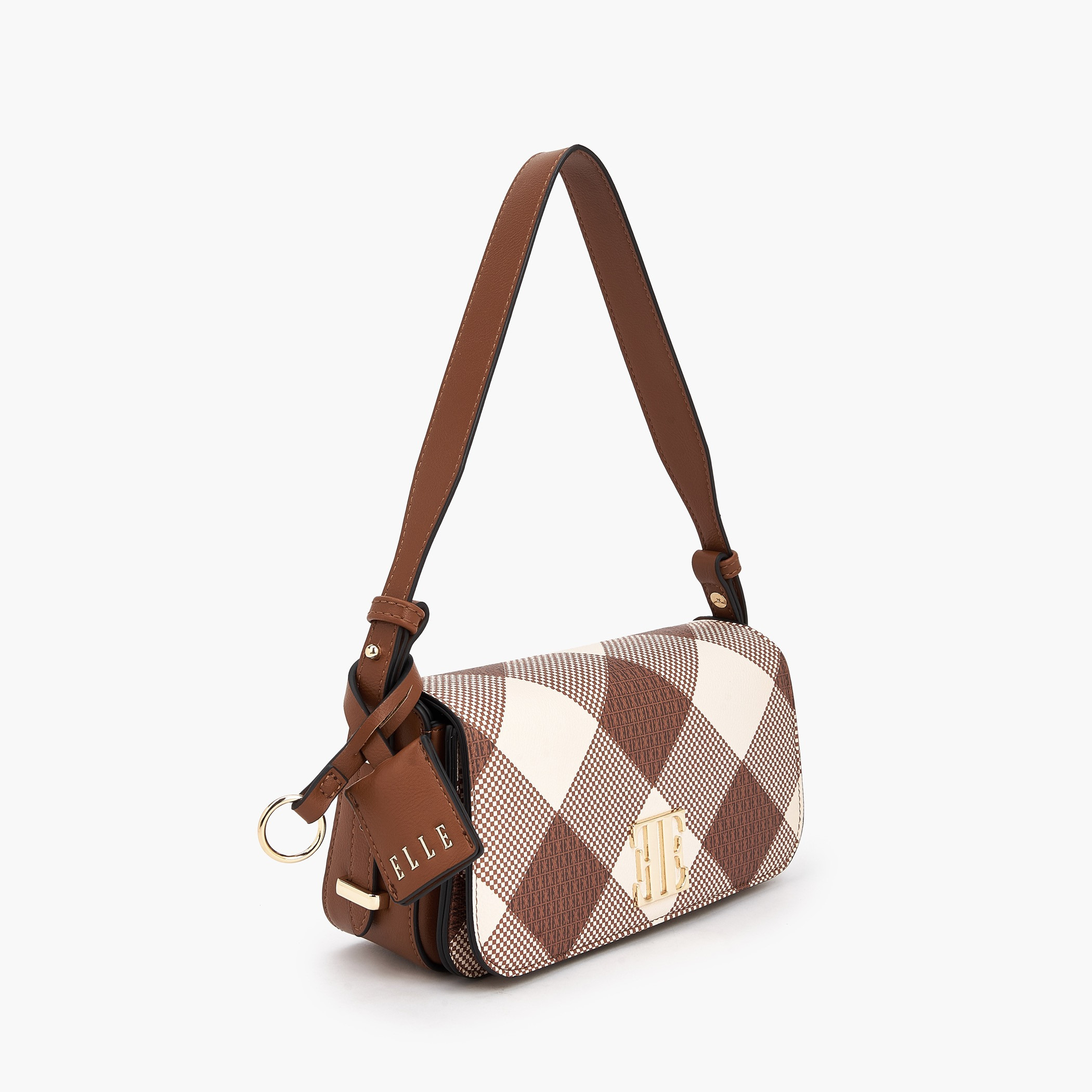 شنطة كتف كاروهات بطية إغلاق من إيل-women-bagsandwallets-handbags-image-4