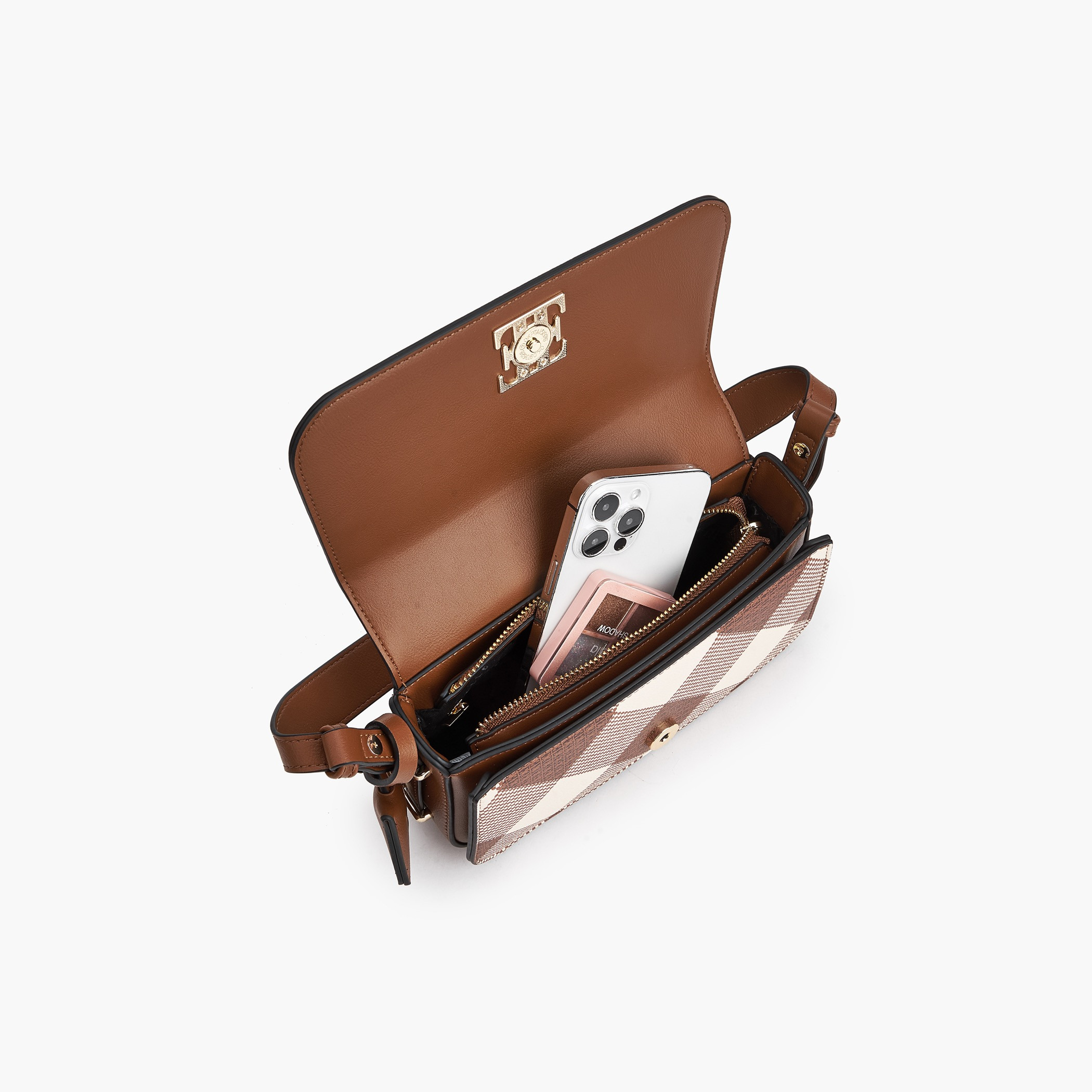 شنطة كتف كاروهات بطية إغلاق من إيل-women-bagsandwallets-handbags-image-8