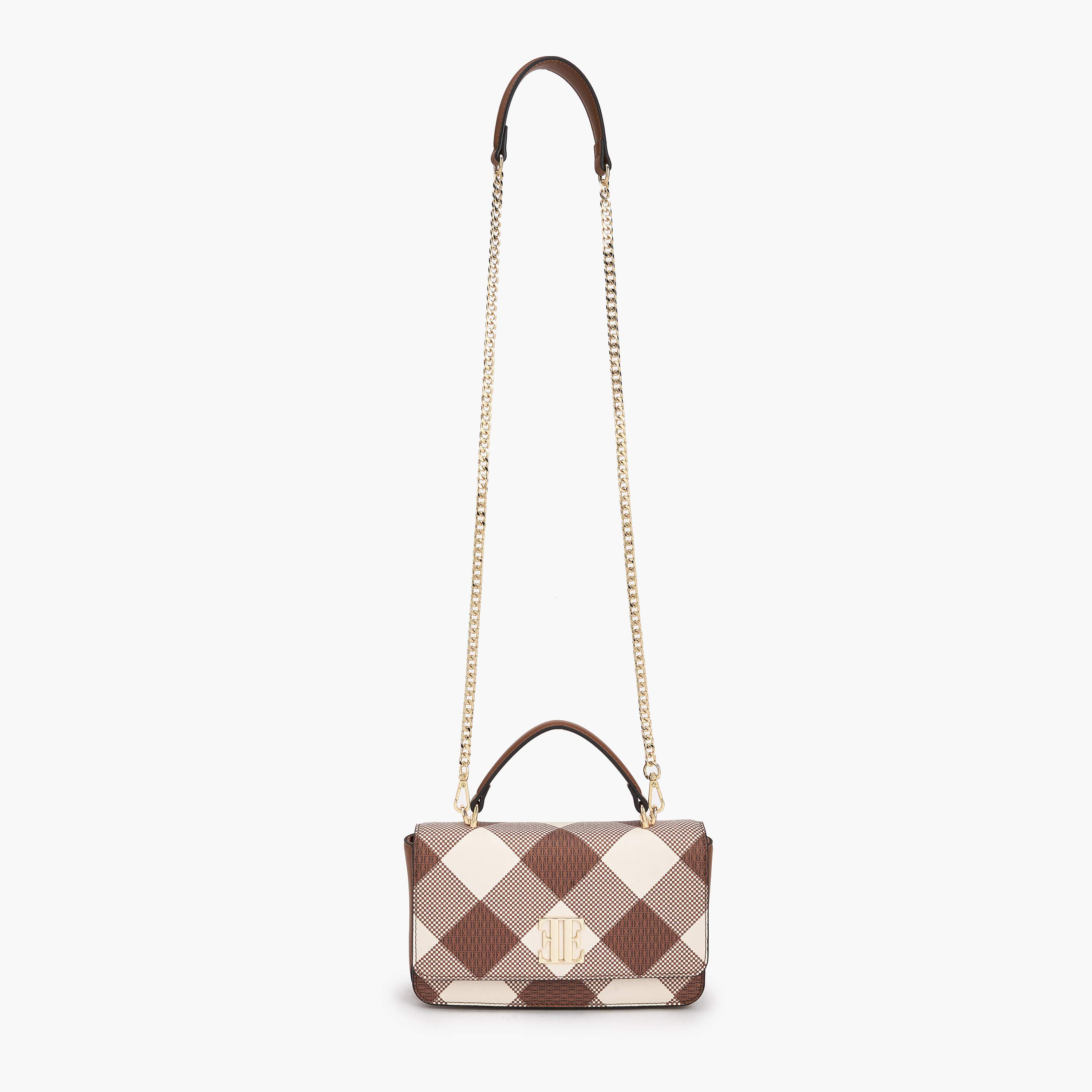 شنطة ساتشل بطبعات مونوجرام مع حزام سلسلة من إيل-women-bagsandwallets-handbags-image-2