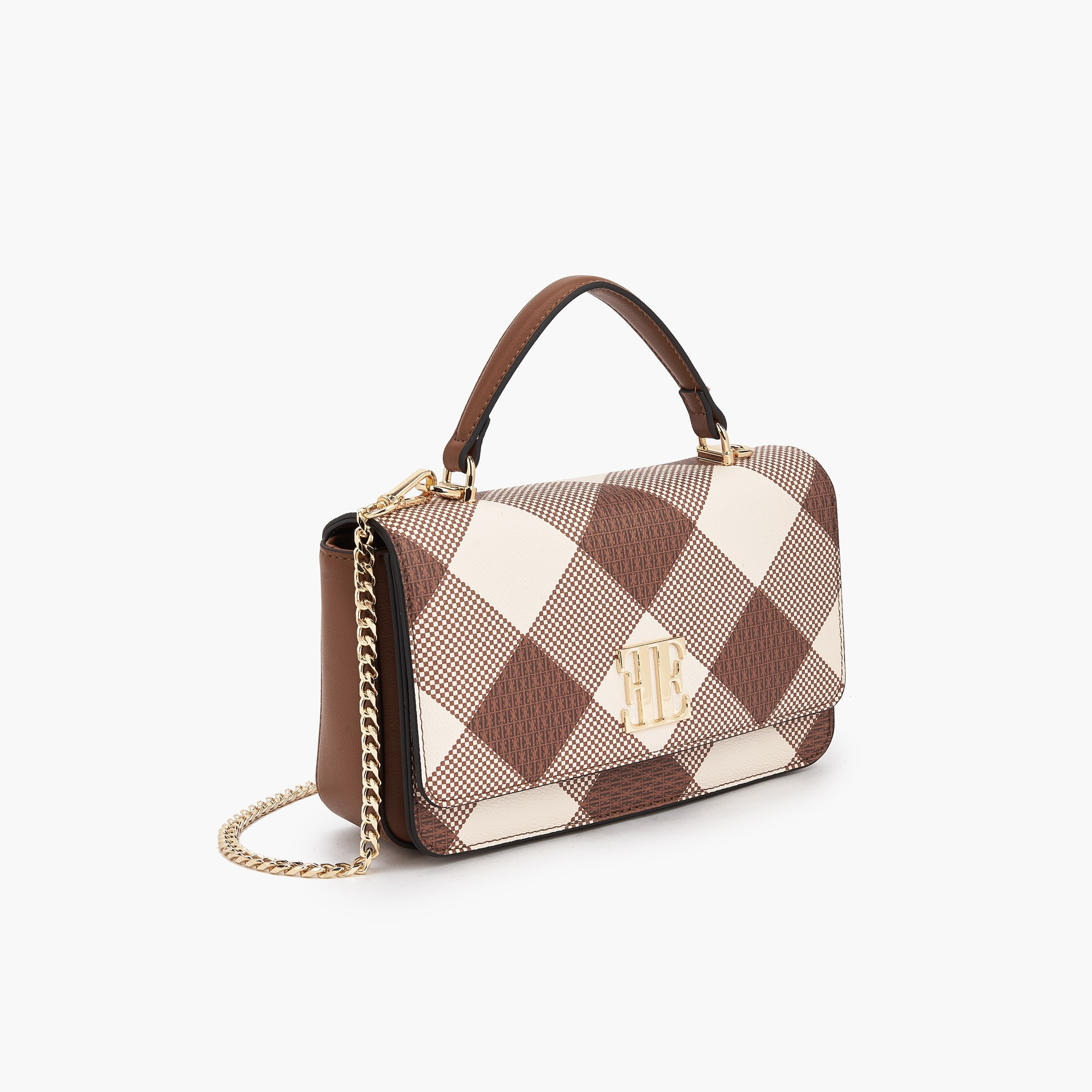 شنطة ساتشل بطبعات مونوجرام مع حزام سلسلة من إيل-women-bagsandwallets-handbags-image-3
