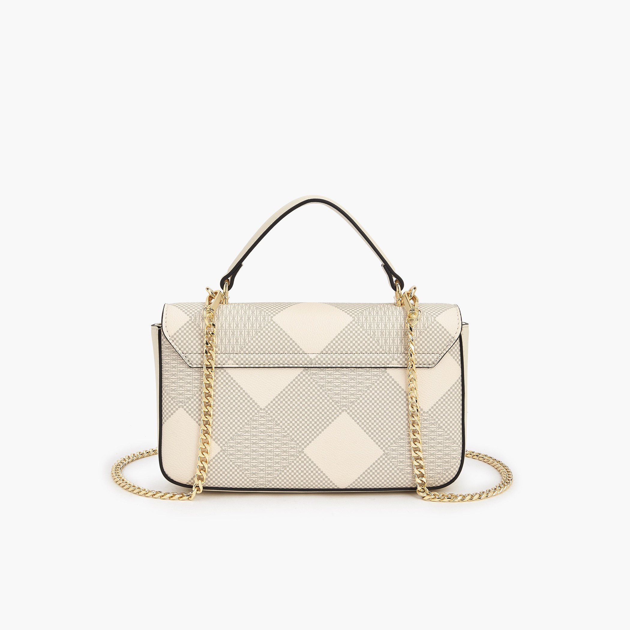 Elle Monogram Print Satchel Bag with Chain Strap-women-bagsandwallets-handbags-image-5