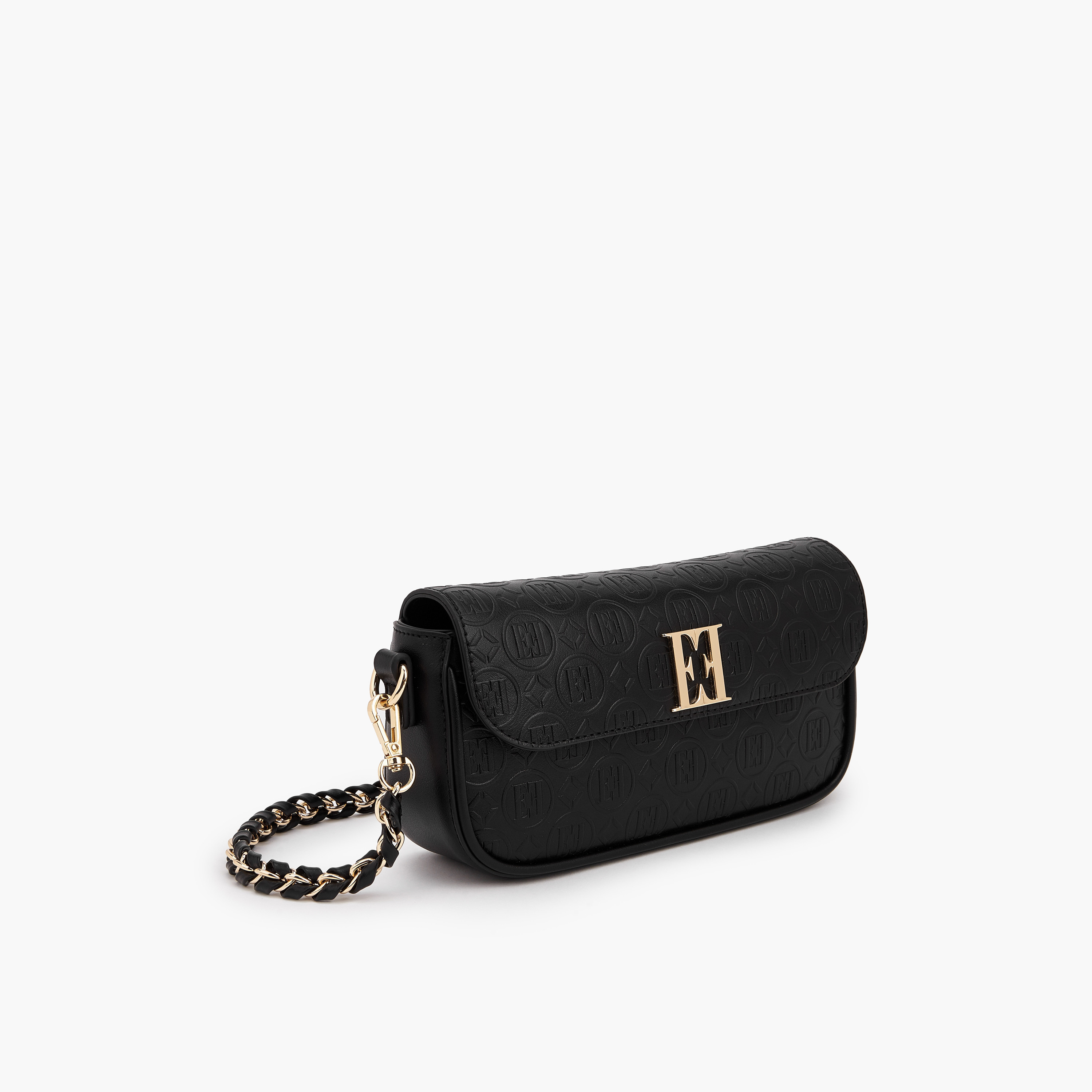 شنطة كروس بودي بحزام سلسلة ونقوش مونوجرام من إيل-women-bagsandwallets-handbags-image-3
