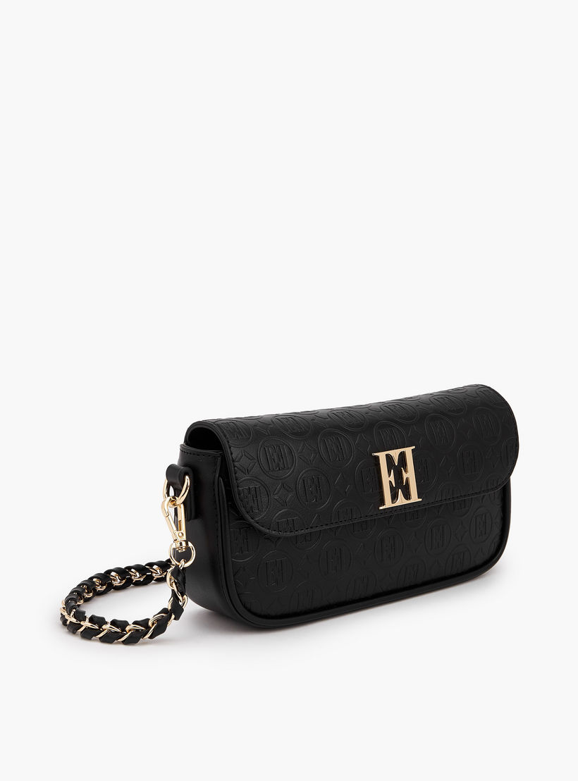 شنطة كروس بودي بحزام سلسلة ونقوش مونوجرام من إيل-women-bagsandwallets-handbags-image-3