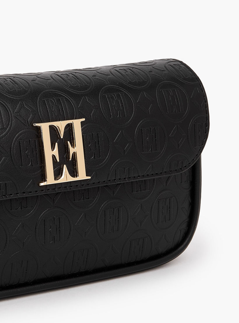 شنطة كروس بودي بحزام سلسلة ونقوش مونوجرام من إيل-women-bagsandwallets-handbags-image-4