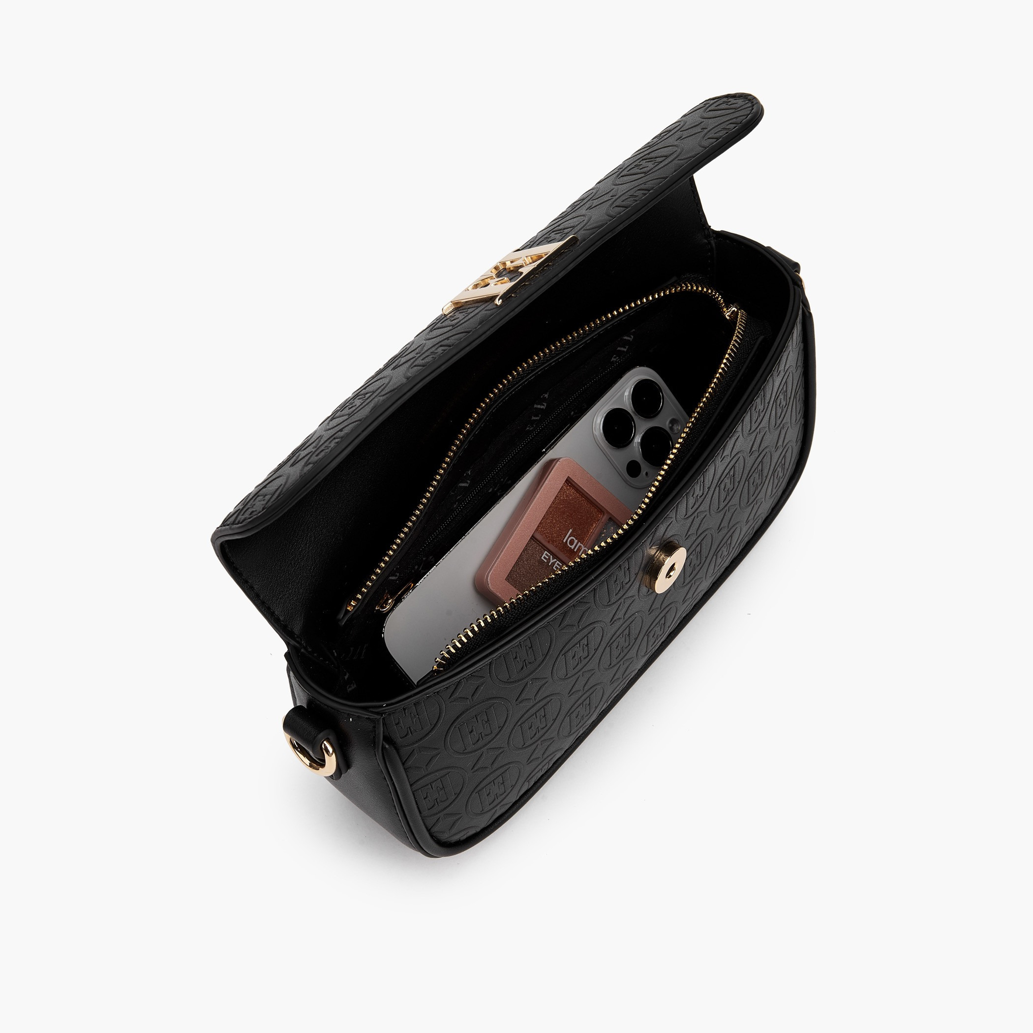 شنطة كروس بودي بحزام سلسلة ونقوش مونوجرام من إيل-women-bagsandwallets-handbags-image-7