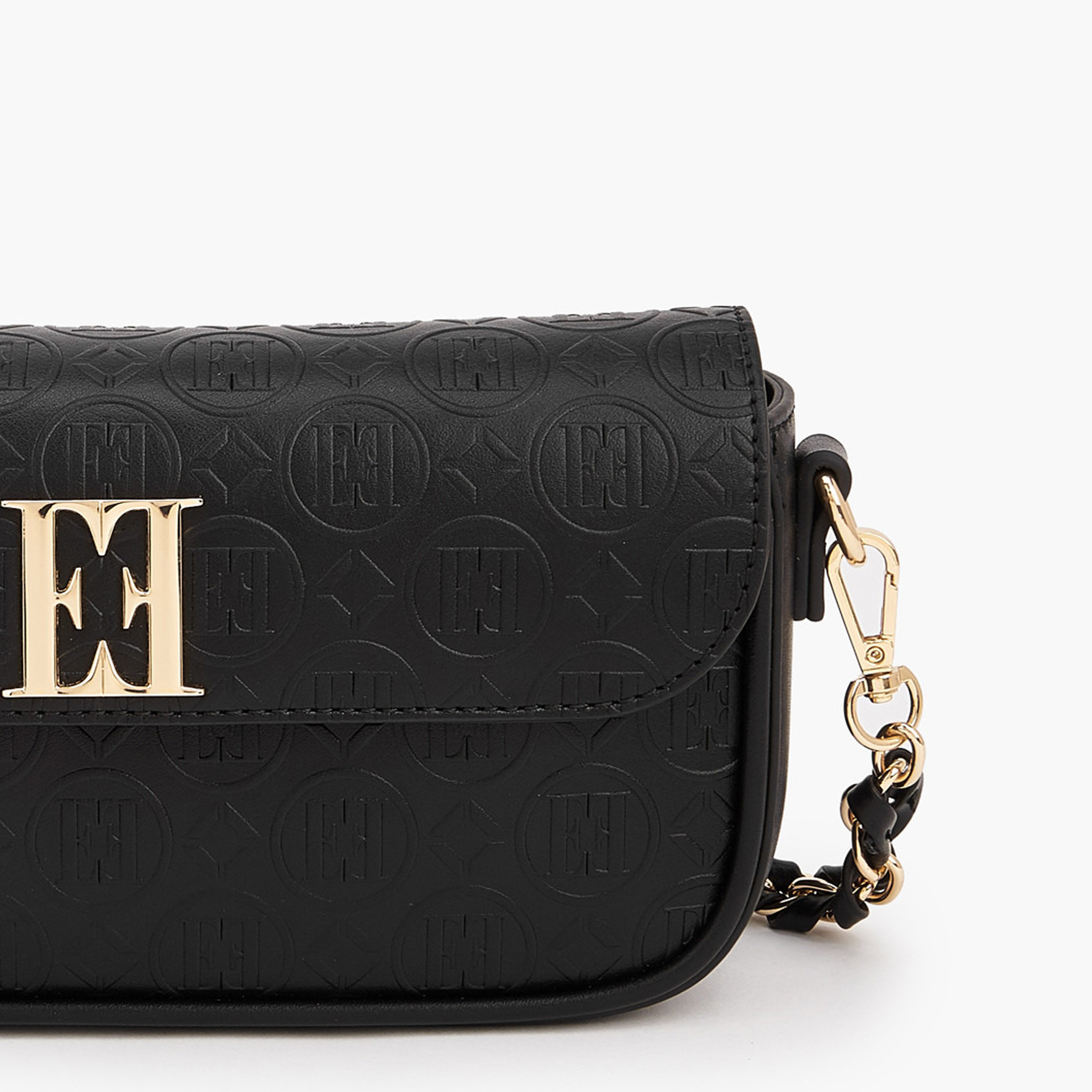 شنطة كروس بودي بحزام سلسلة ونقوش مونوجرام من إيل-women-bagsandwallets-handbags-image-8
