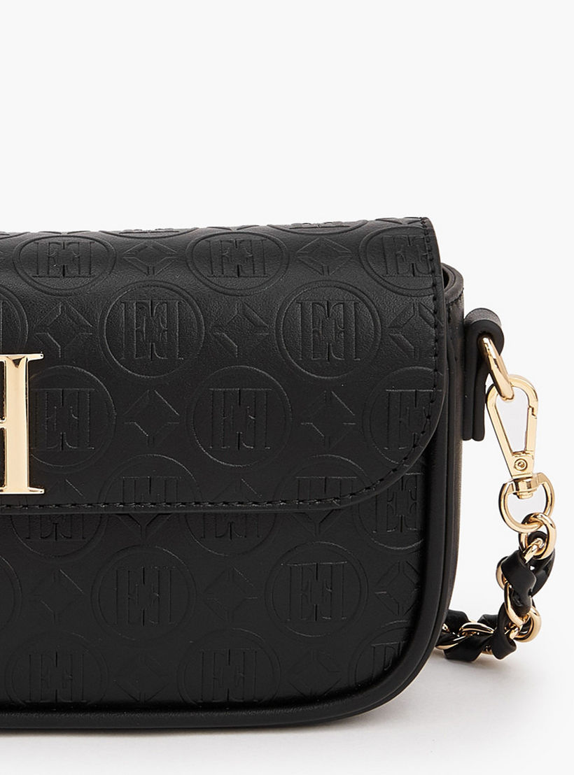 شنطة كروس بودي بحزام سلسلة ونقوش مونوجرام من إيل-women-bagsandwallets-handbags-image-8