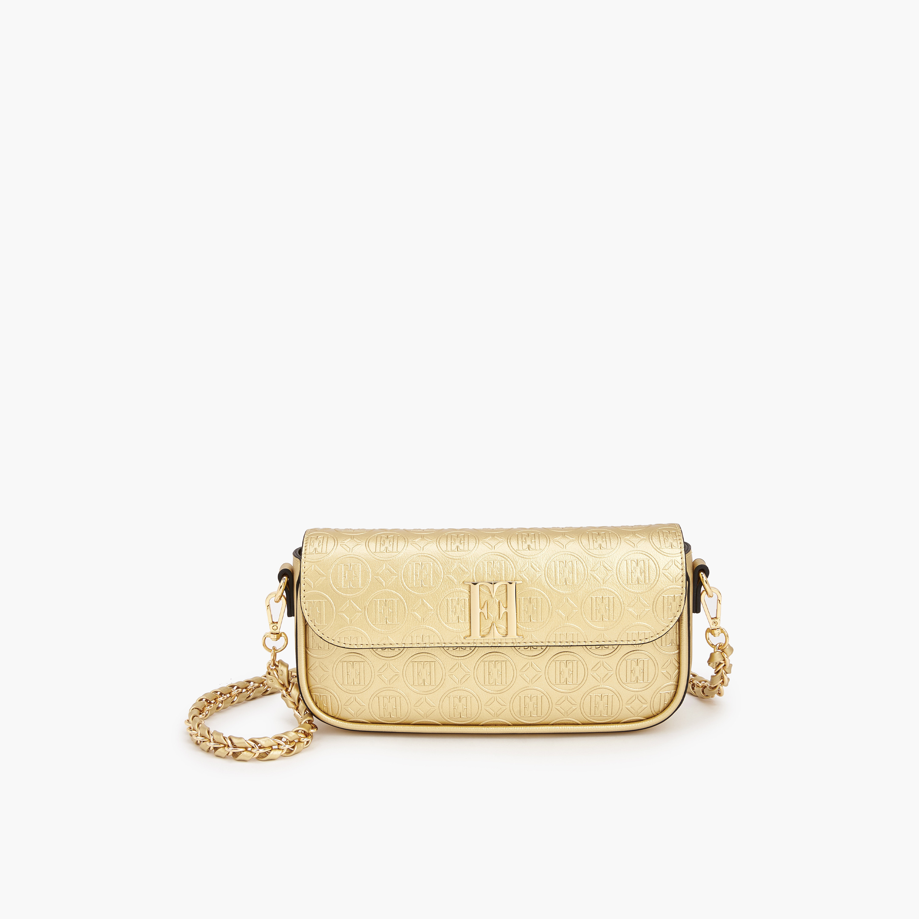 شنطة كروس بودي بحزام سلسلة ونقوش مونوجرام من إيل-women-bagsandwallets-handbags-image-1
