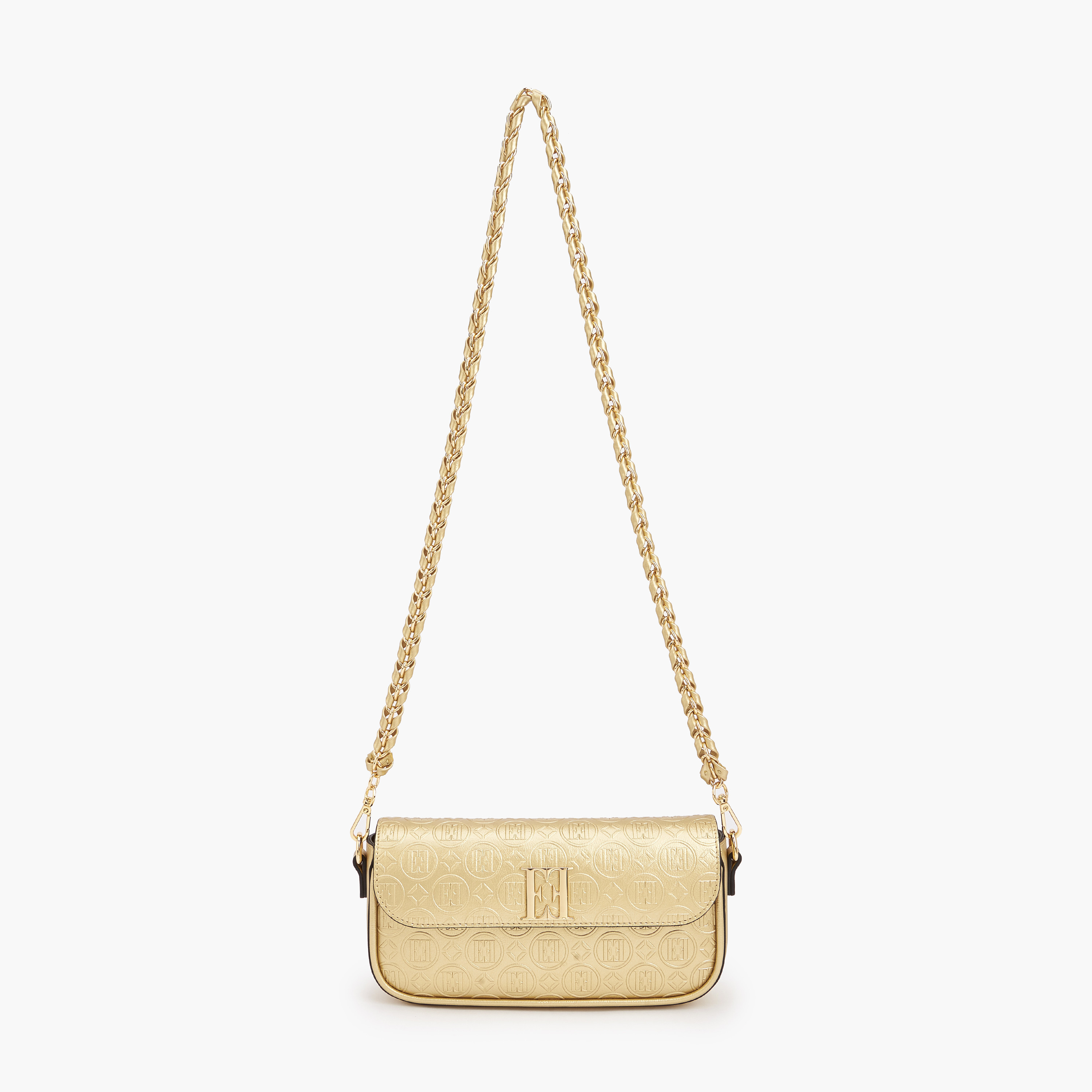 شنطة كروس بودي بحزام سلسلة ونقوش مونوجرام من إيل-women-bagsandwallets-handbags-image-3