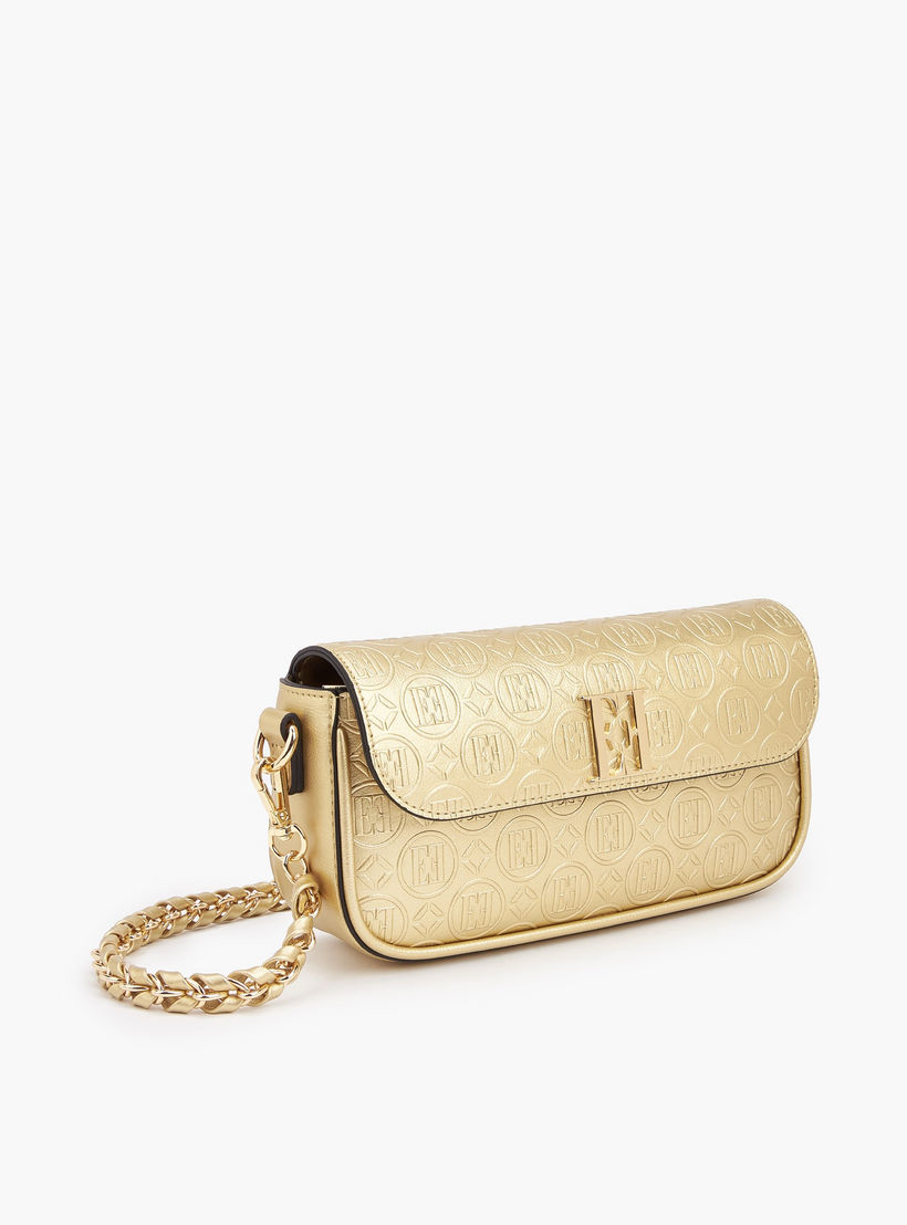 شنطة كروس بودي بحزام سلسلة ونقوش مونوجرام من إيل-women-bagsandwallets-handbags-image-4