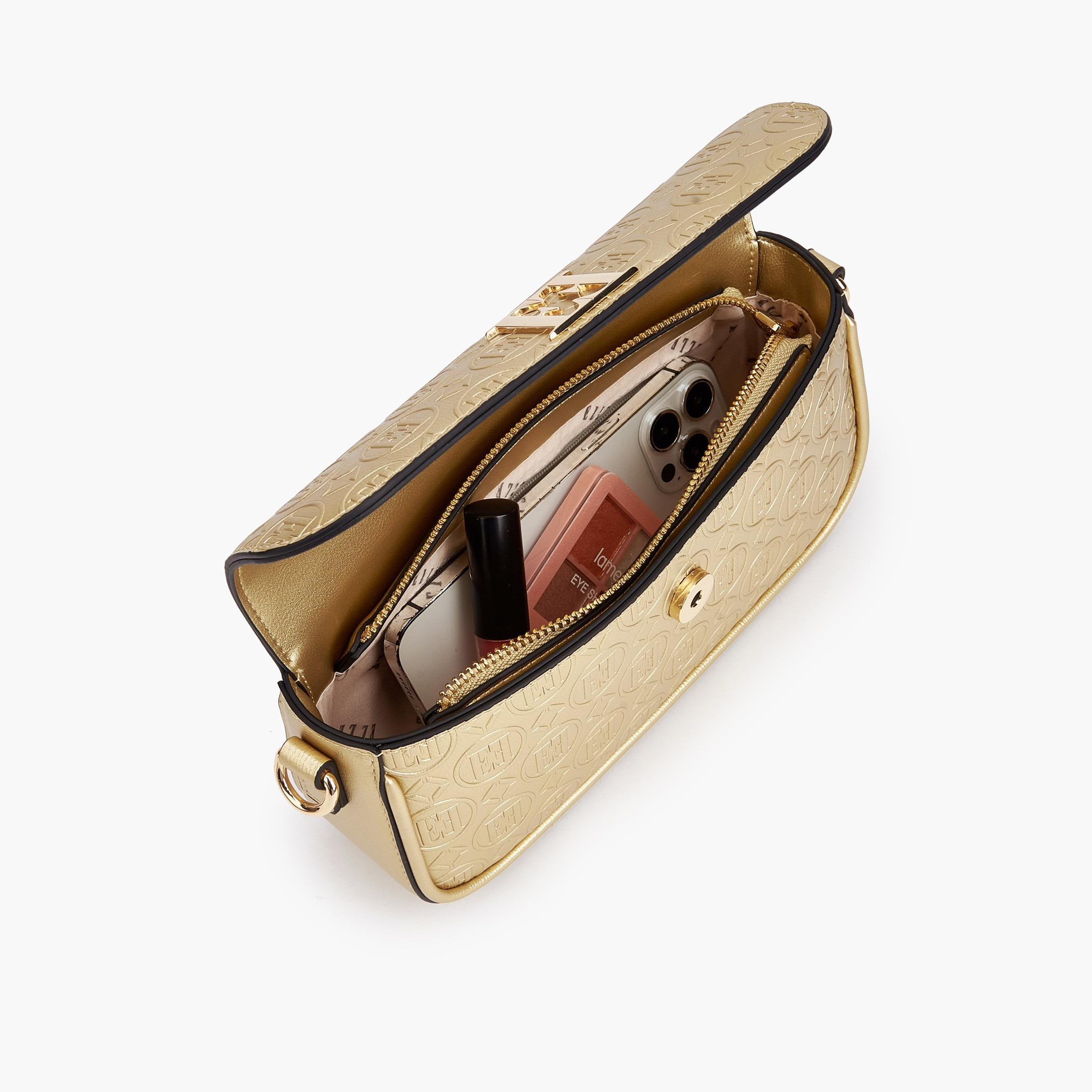 شنطة كروس بودي بحزام سلسلة ونقوش مونوجرام من إيل-women-bagsandwallets-handbags-image-8