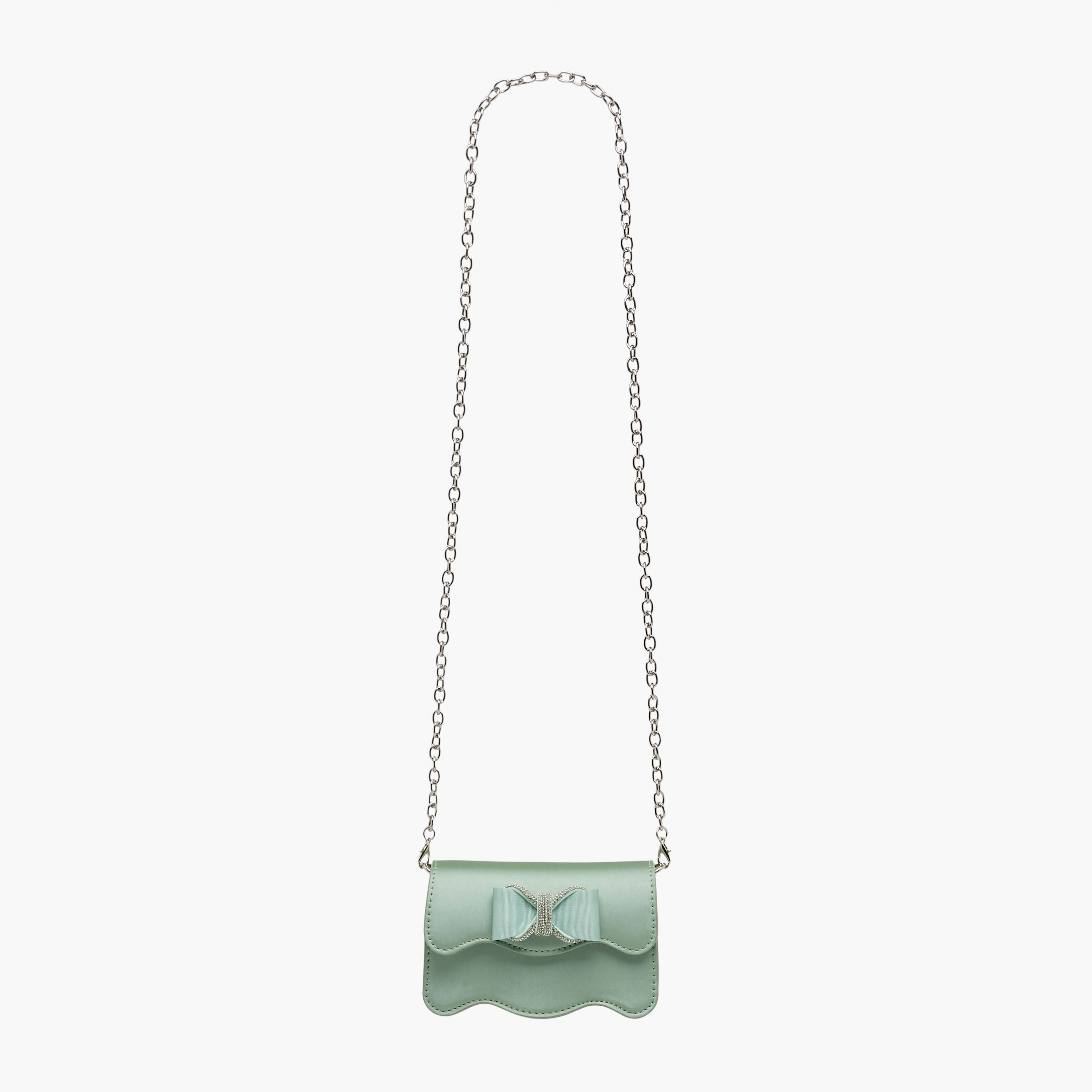 Celeste Scalloped Bow Embellished Crossbody Bag with Chain Strap-girls-accessories-bags-image-3