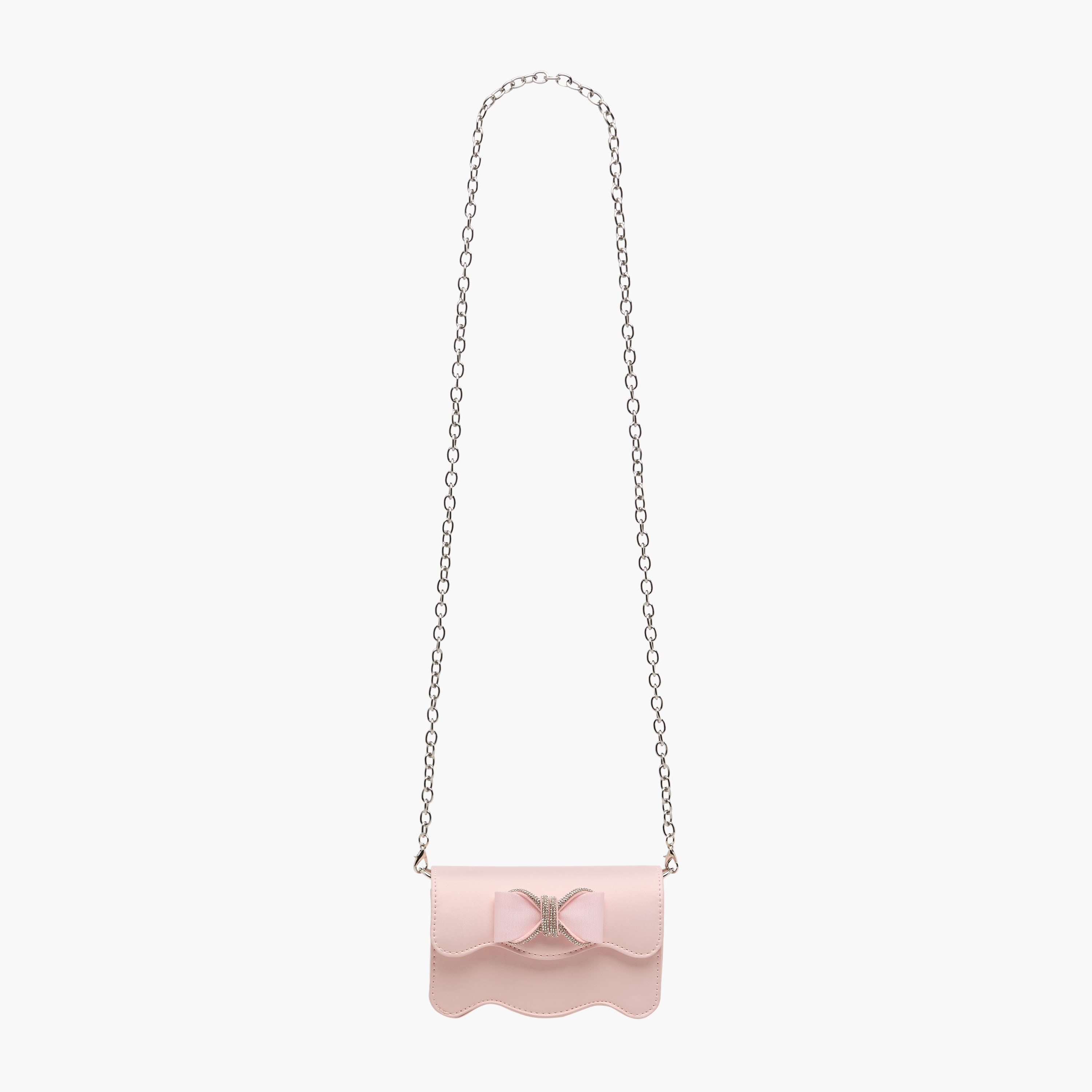 Celeste Scalloped Bow Embellished Crossbody Bag with Chain Strap-girls-accessories-bags-image-3