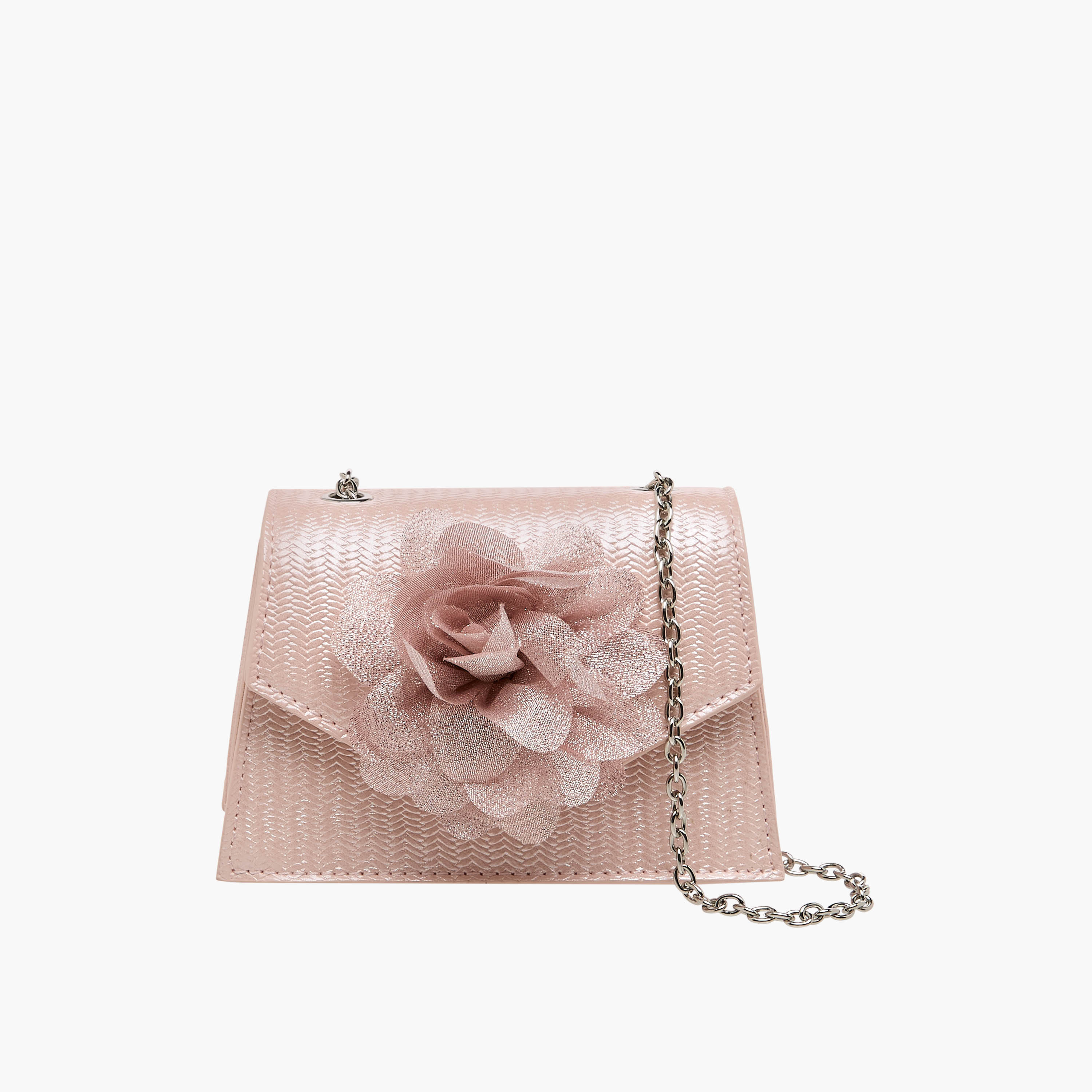 Celeste Floral Applique Crossbody Bag with Chain Strap-girls-accessories-bags-image-1