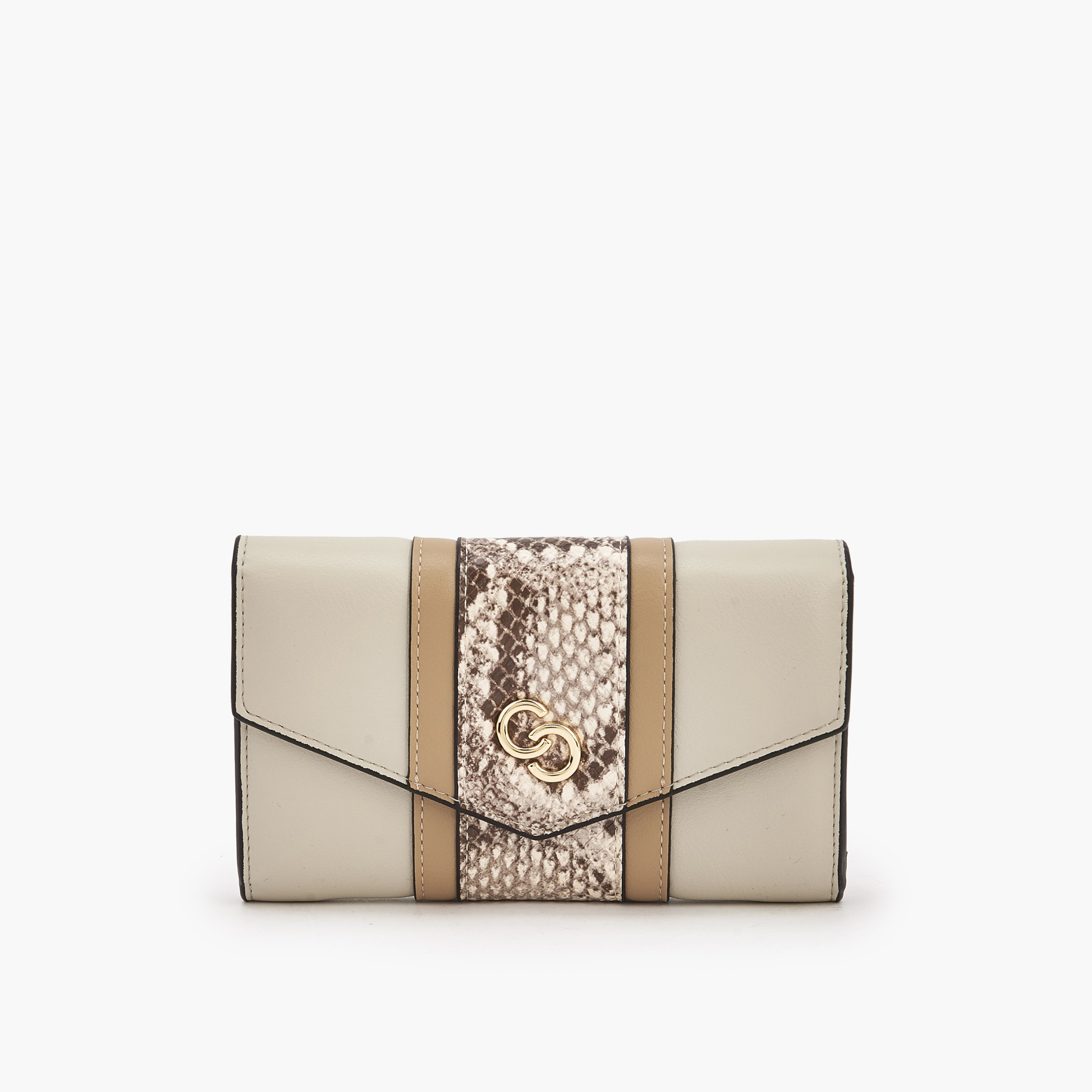محفظة بارزة الملمس مع زر إغلاق كبس من سيليست-women-bagsandwallets-wallets-image-1