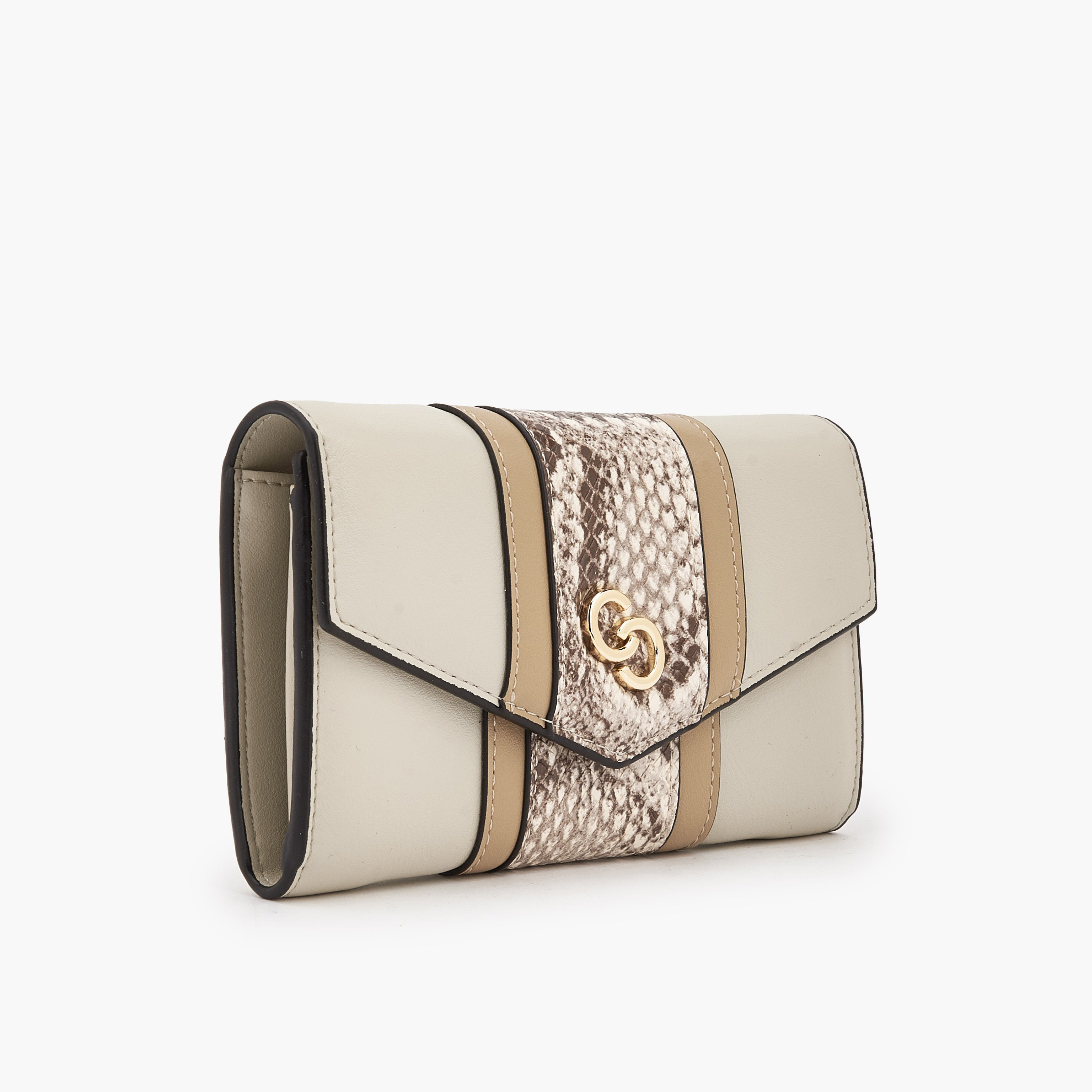 محفظة بارزة الملمس مع زر إغلاق كبس من سيليست-women-bagsandwallets-wallets-image-2