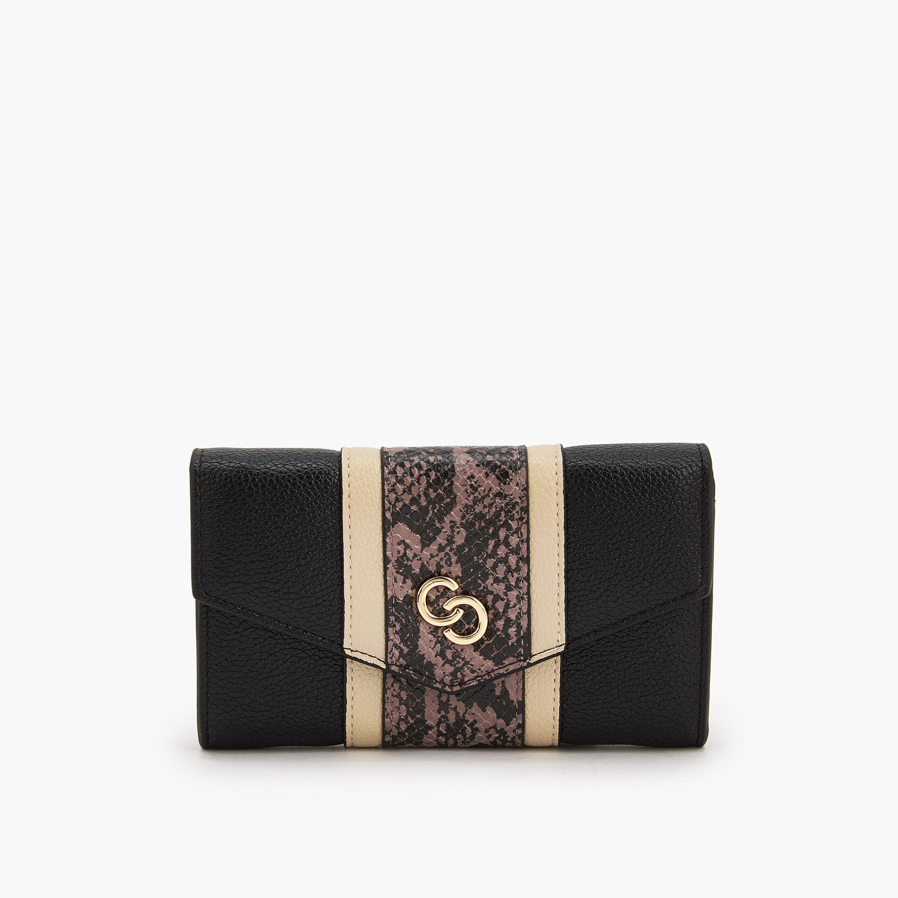 Celeste Textured Wallet with Snap Button Closure-women-bagsandwallets-wallets-image-1