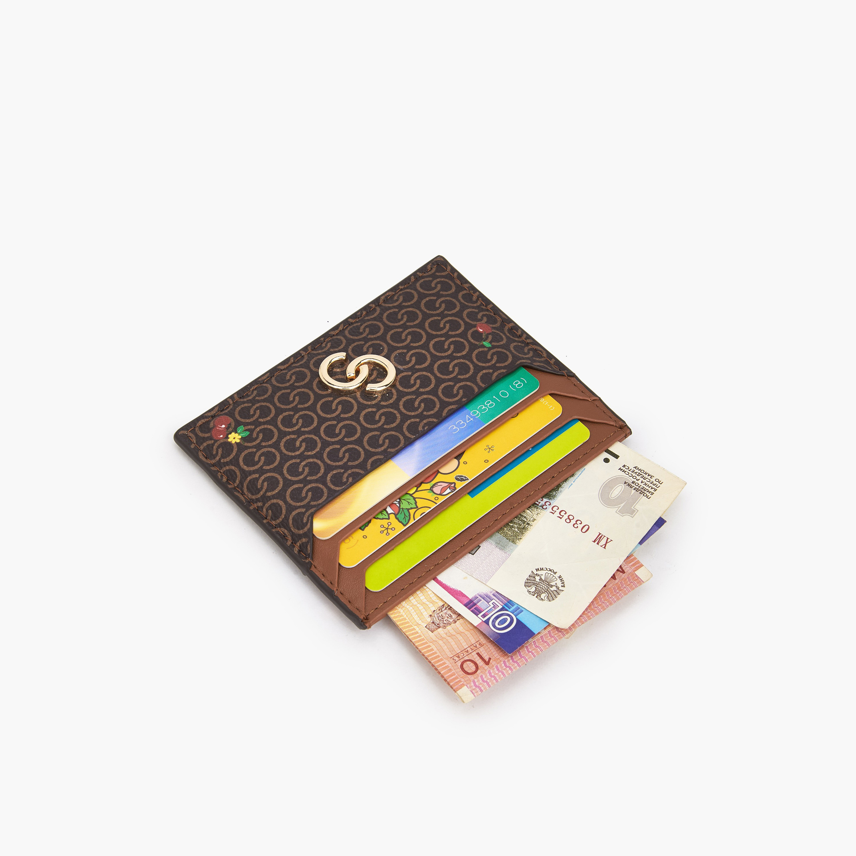 حافظة بطاقات بطبعات مونوجرام من سيليست-women-bagsandwallets-wallets-image-7