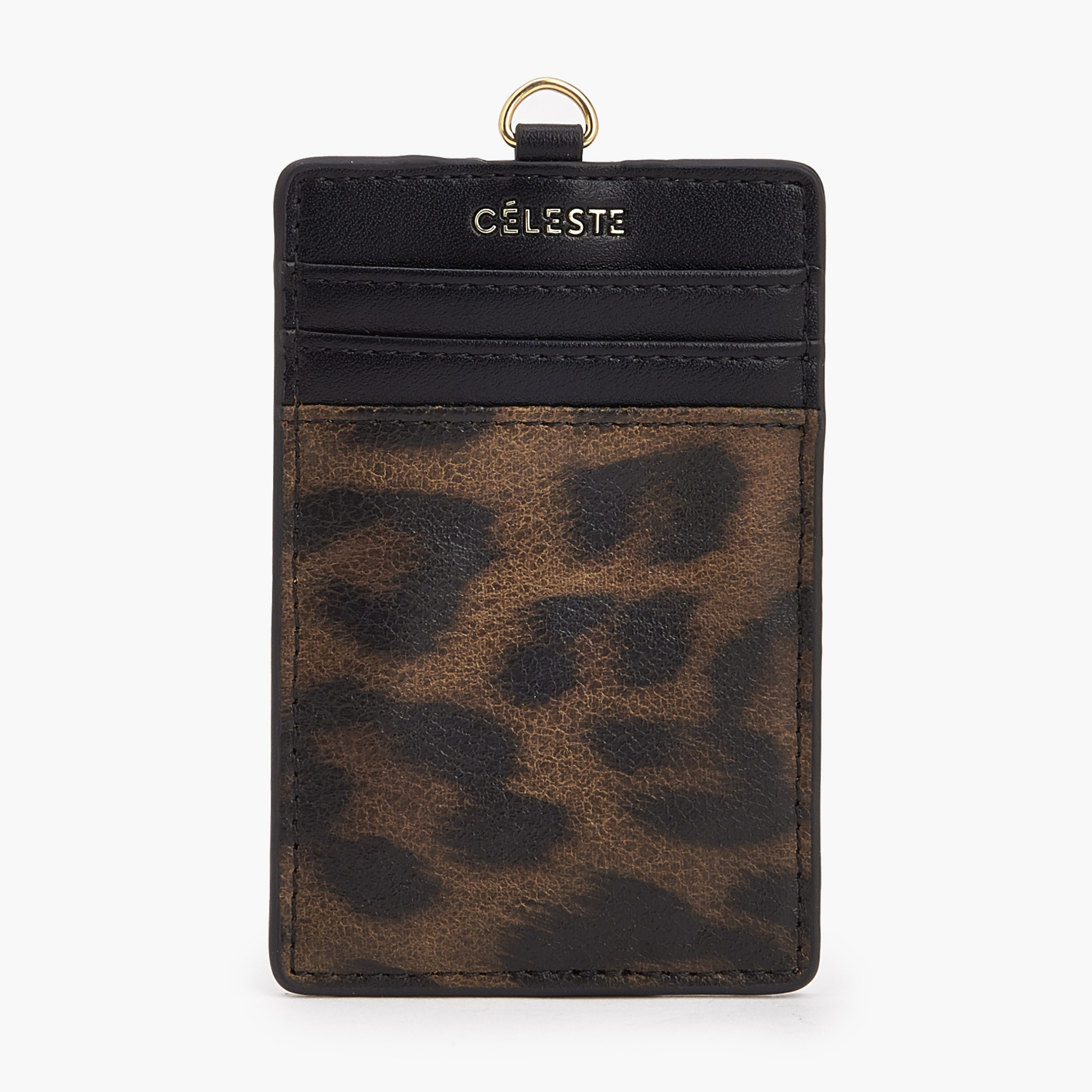 Celeste Animal Print Card Holder with Chain Strap-women-bagsandwallets-wallets-image-1